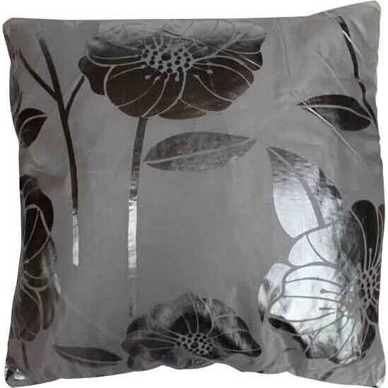 Cushion - Cream Silver Poppy