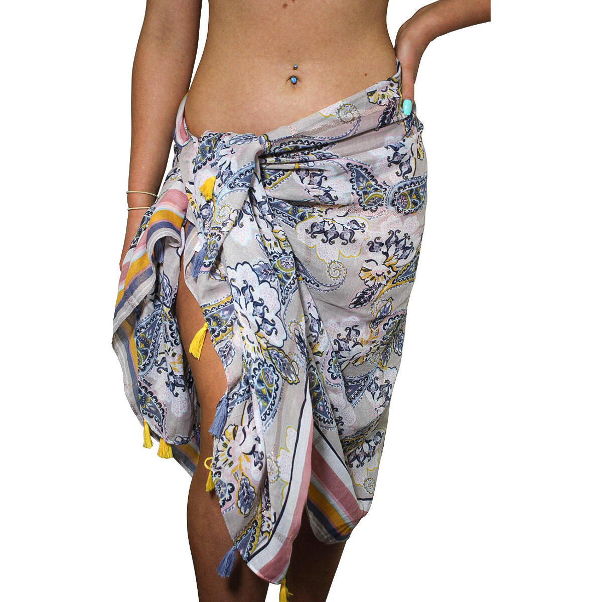 Sarong/ Scarf Mustard Paisley