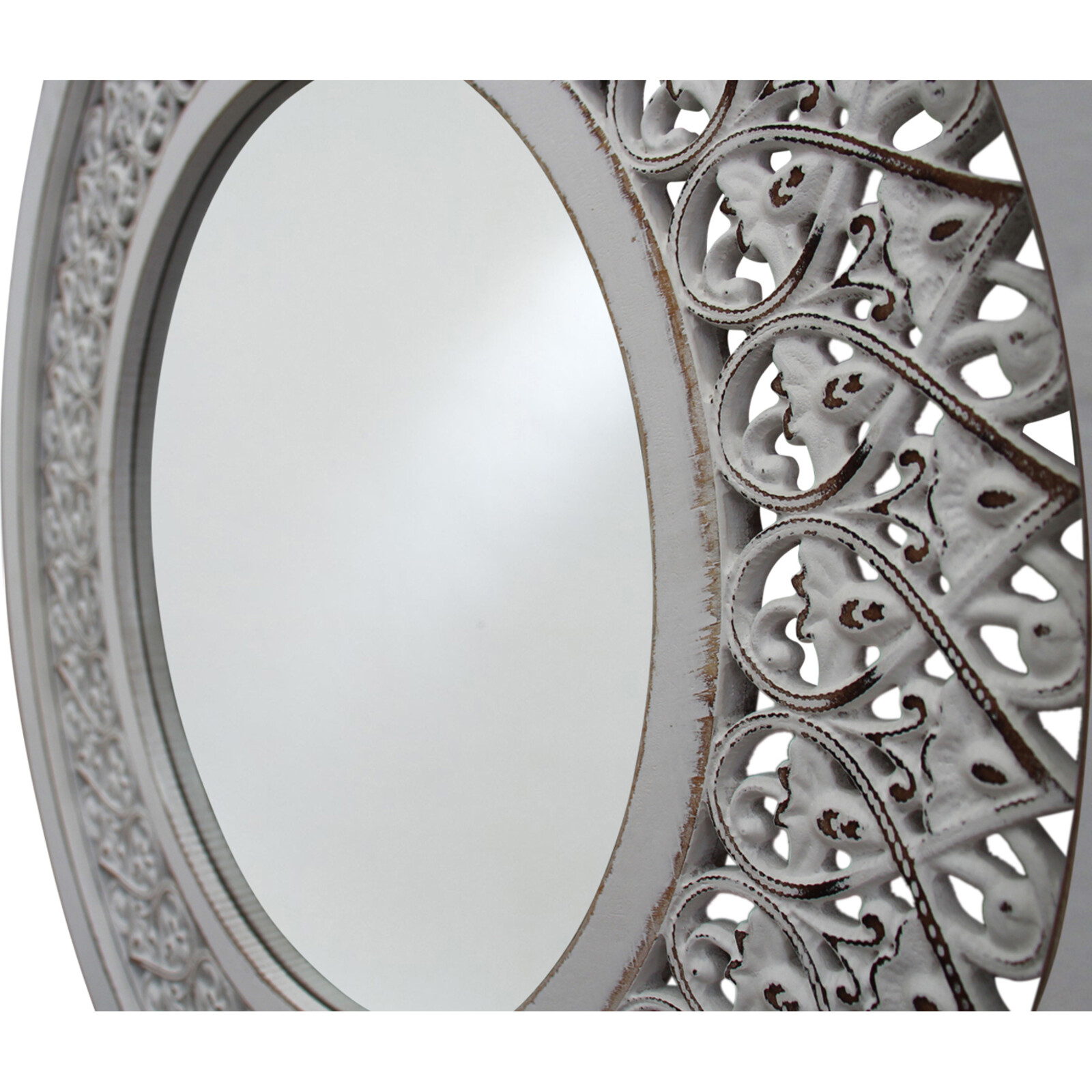 Mirror Round Lace Carved 