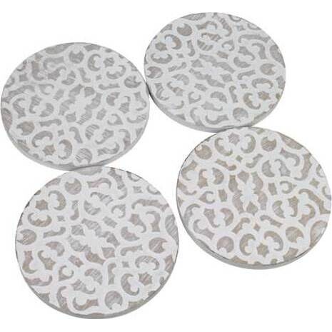 Coasters Baroque White