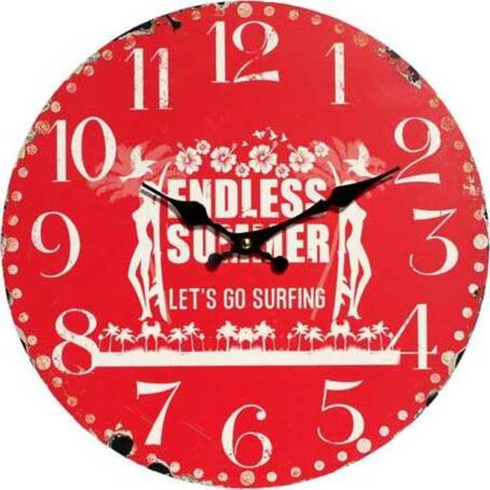 Clock Endless Summer Red