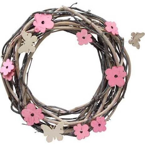 Circle Wreath Pink Heart