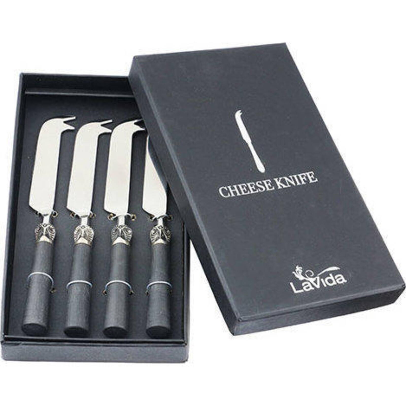 Cheese Knife Flora Press Set/4