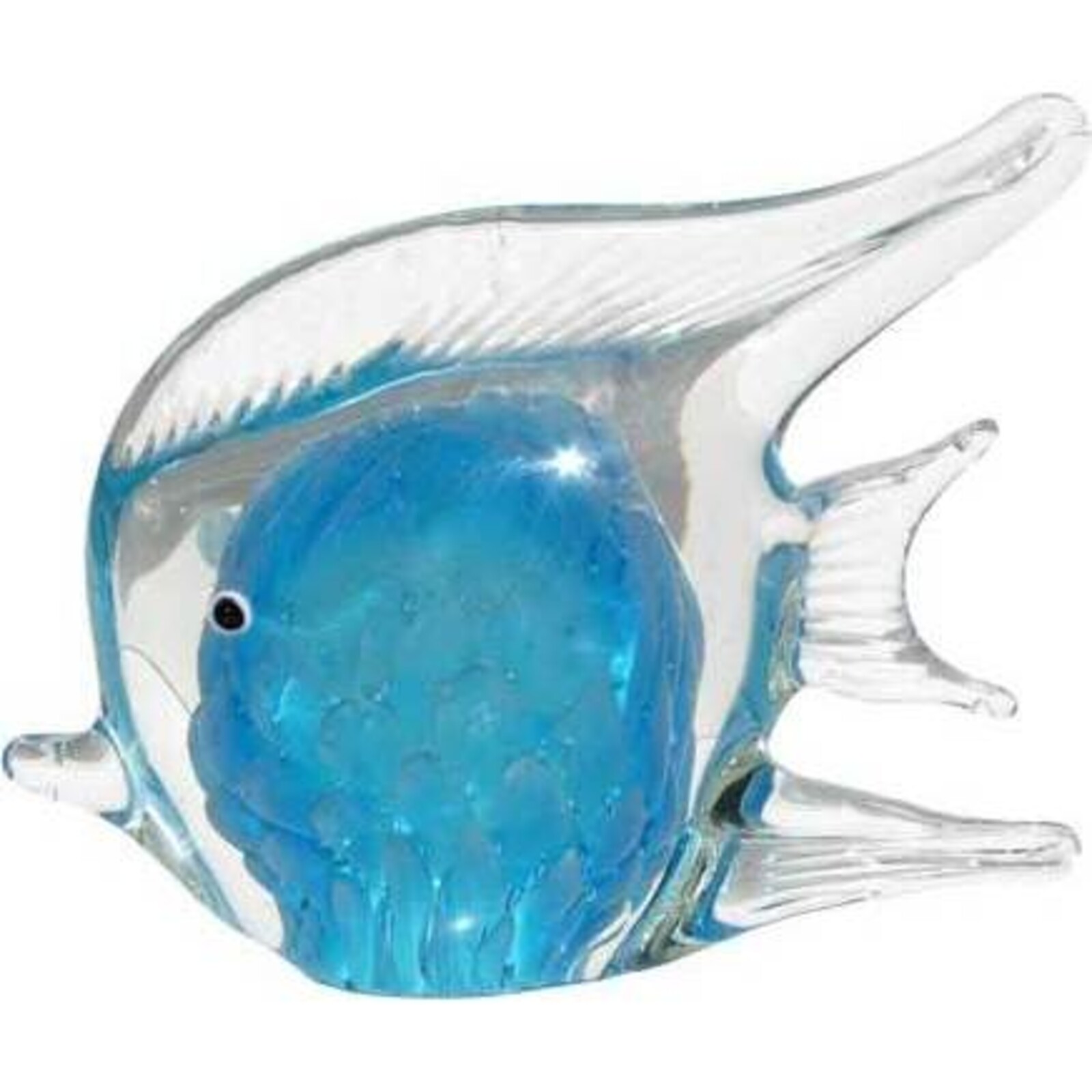 Glass Fish Bubble Blue