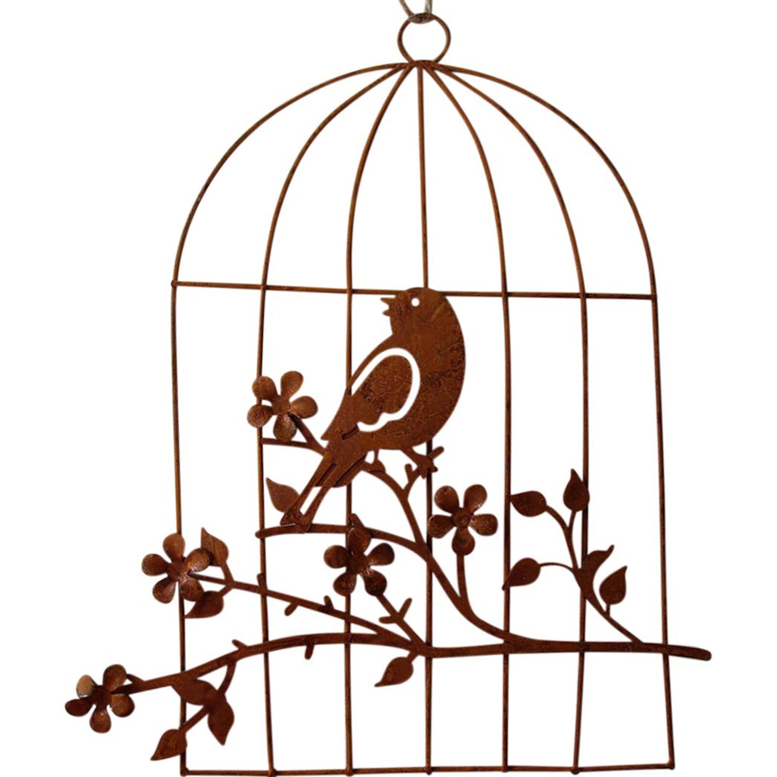 Hanging Birds in Cage Rust
