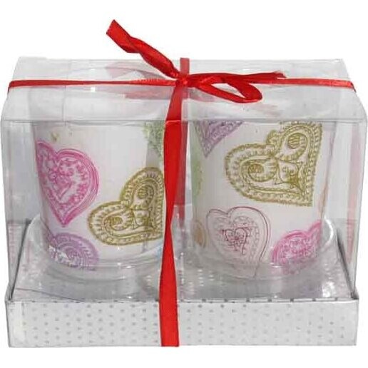 Boxed Votive - Colour Hearts - set 2