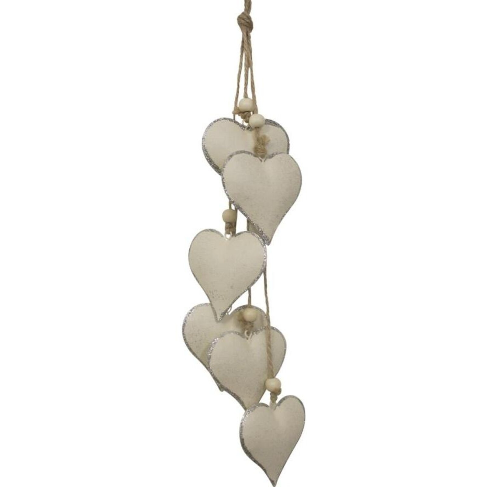 Hanging Hearts Trails White/Silver