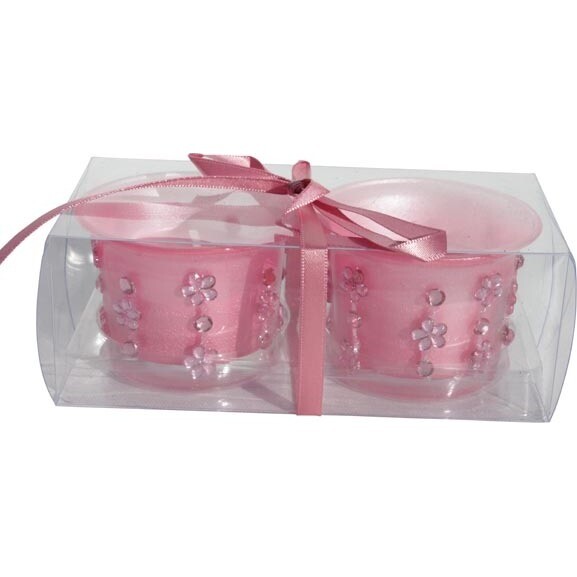 Boxed Votive - Flower  Trail set 2