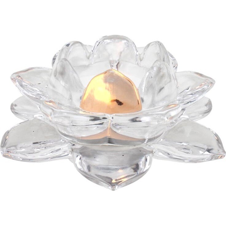 Glass Votive - Lotus