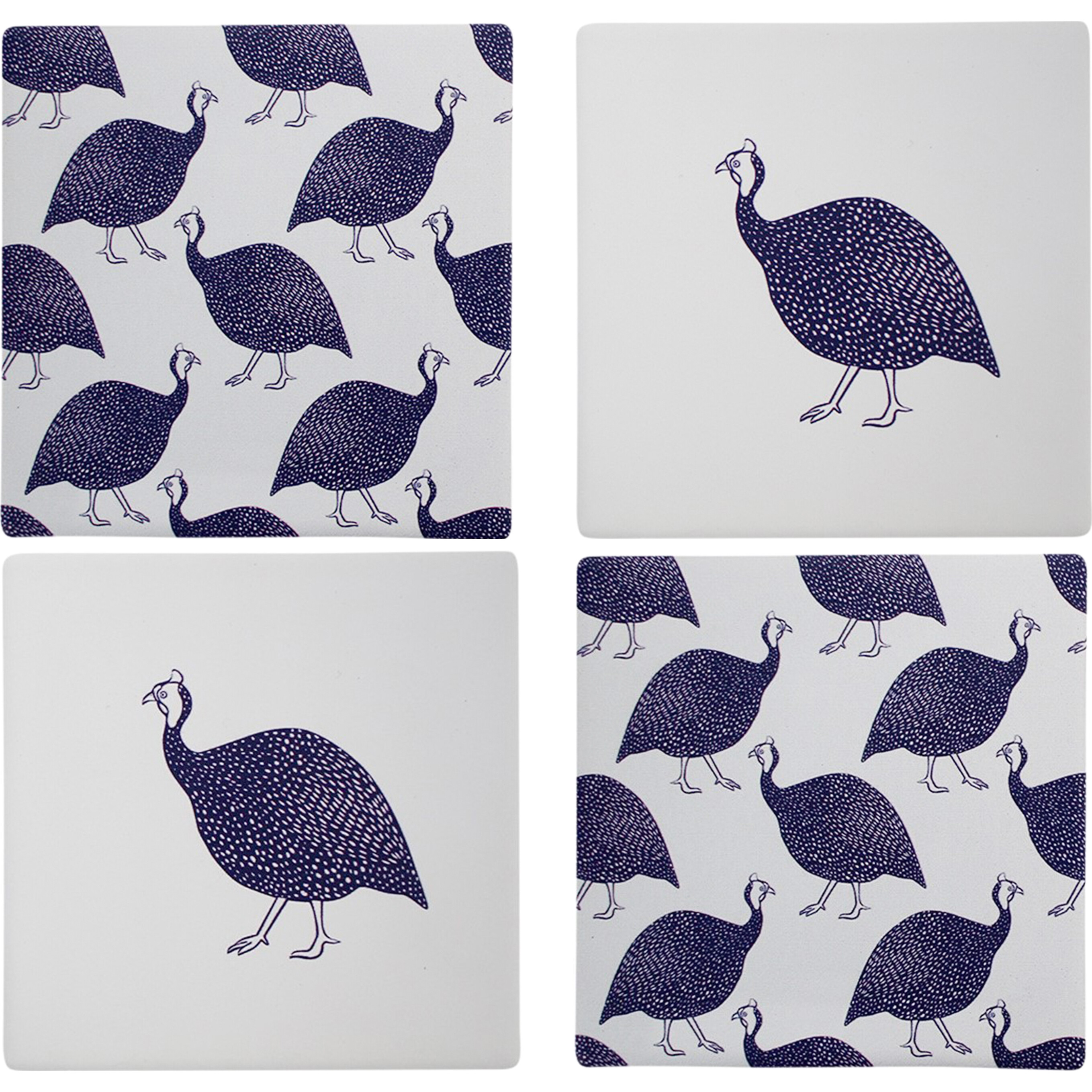 Coasters Guinea Fowl S/4