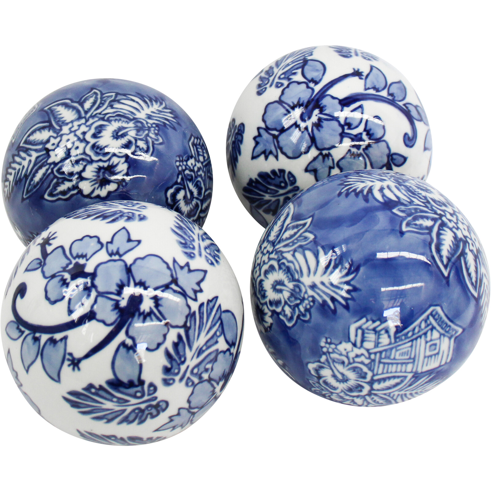 Porcelain Balls 4 inch  S/4 South Pacific