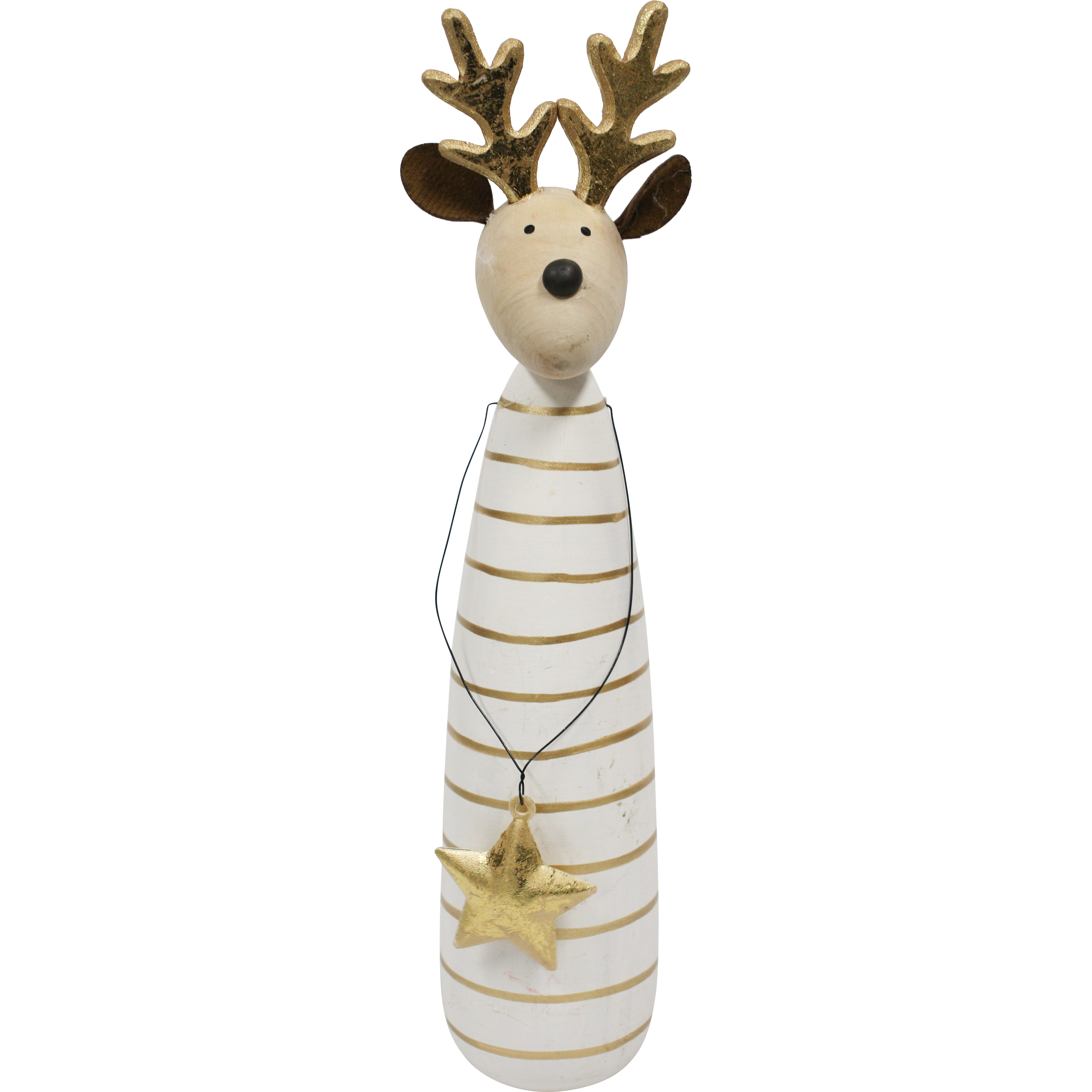 Reindeer Stripe Star Lrg