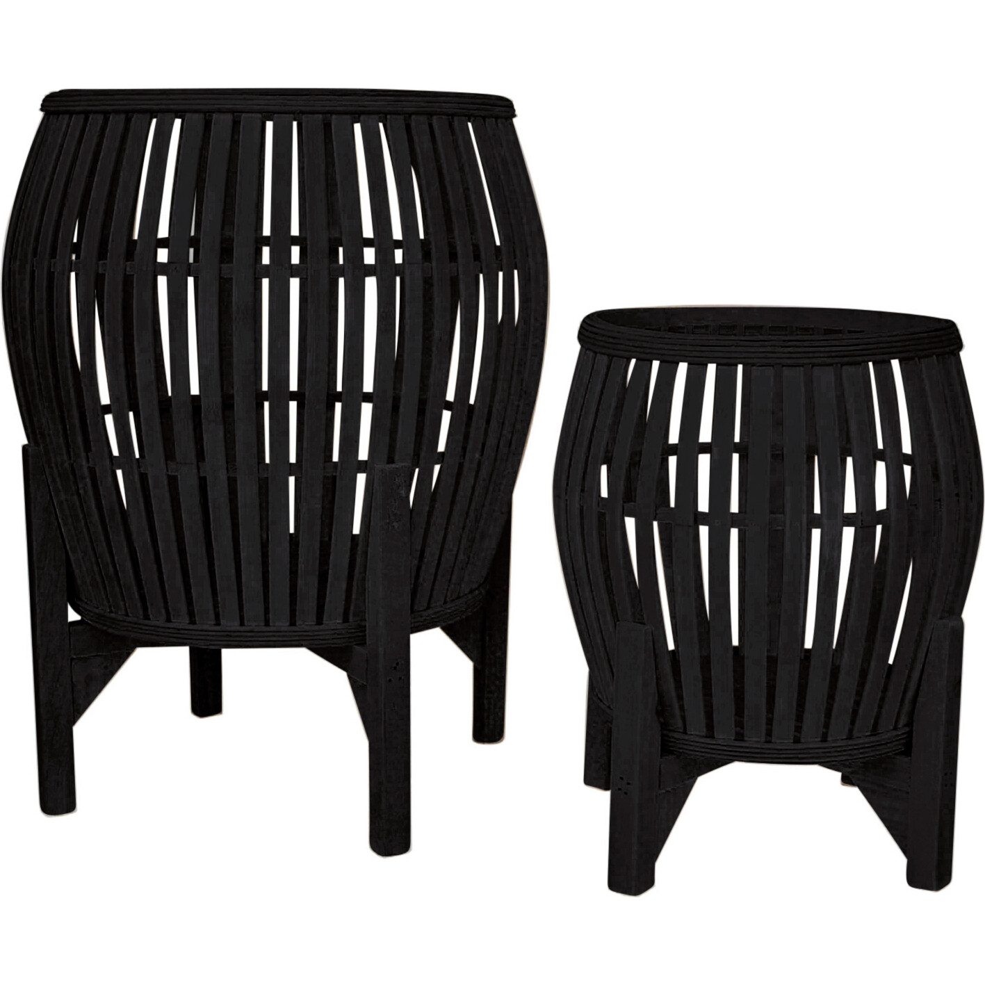 Planter Paradise Black S/2 