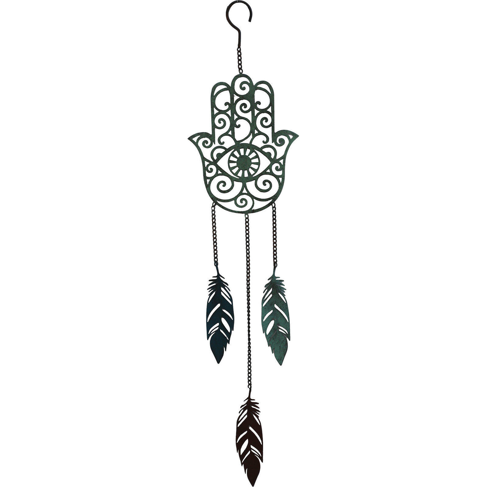 Hanging Hamsa Feathers