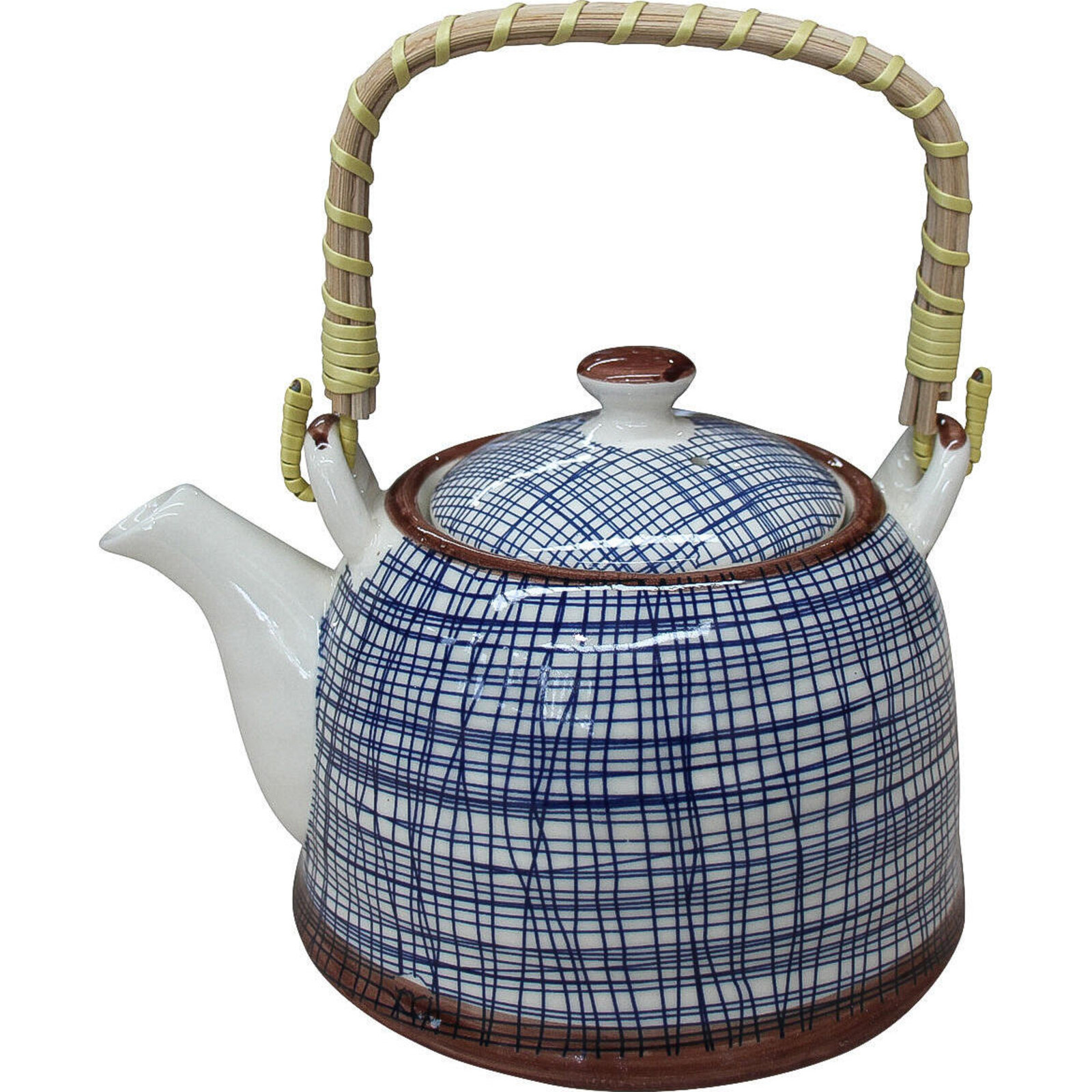 Teapot Blue Lines