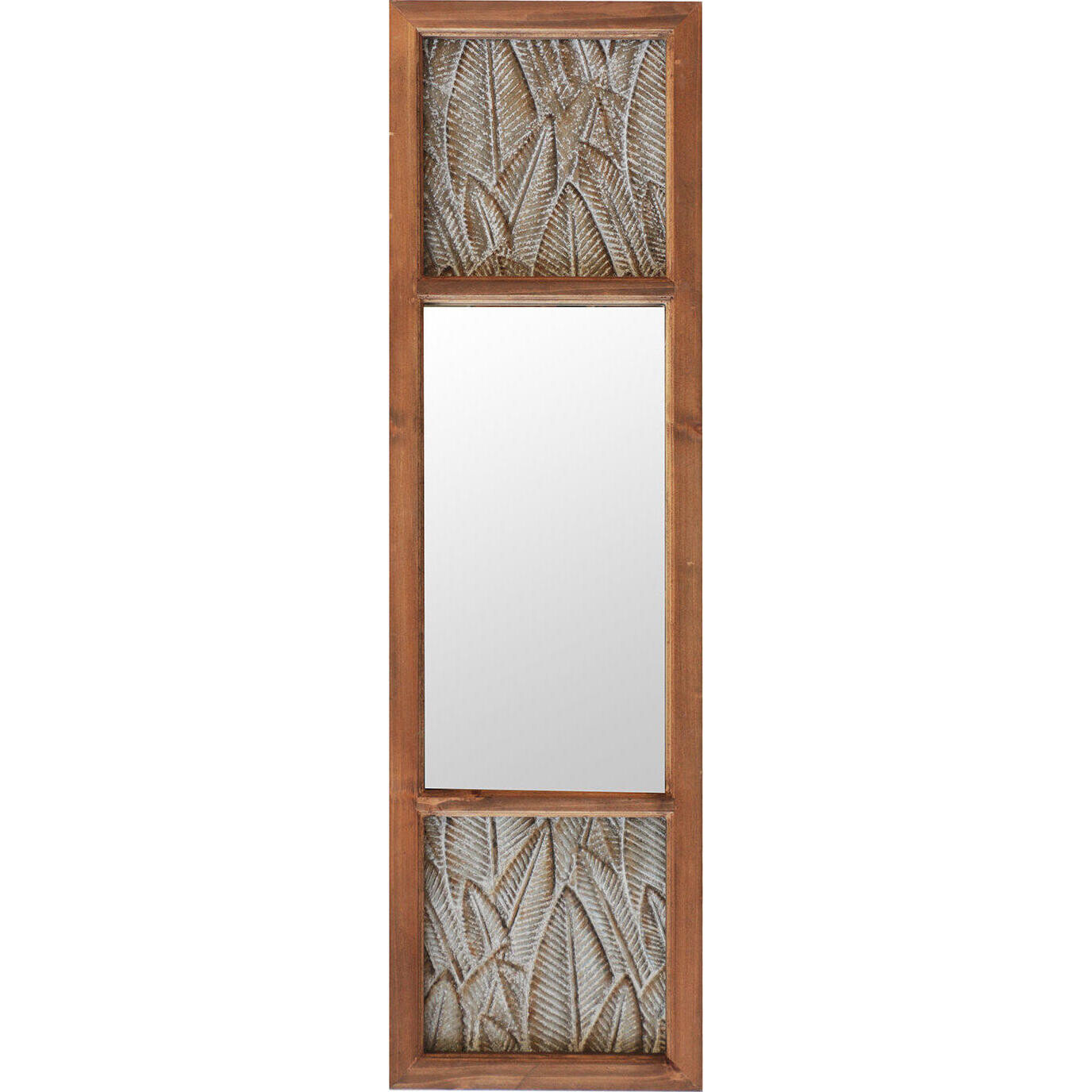 Mirror Leaves Whitewash Rectangle