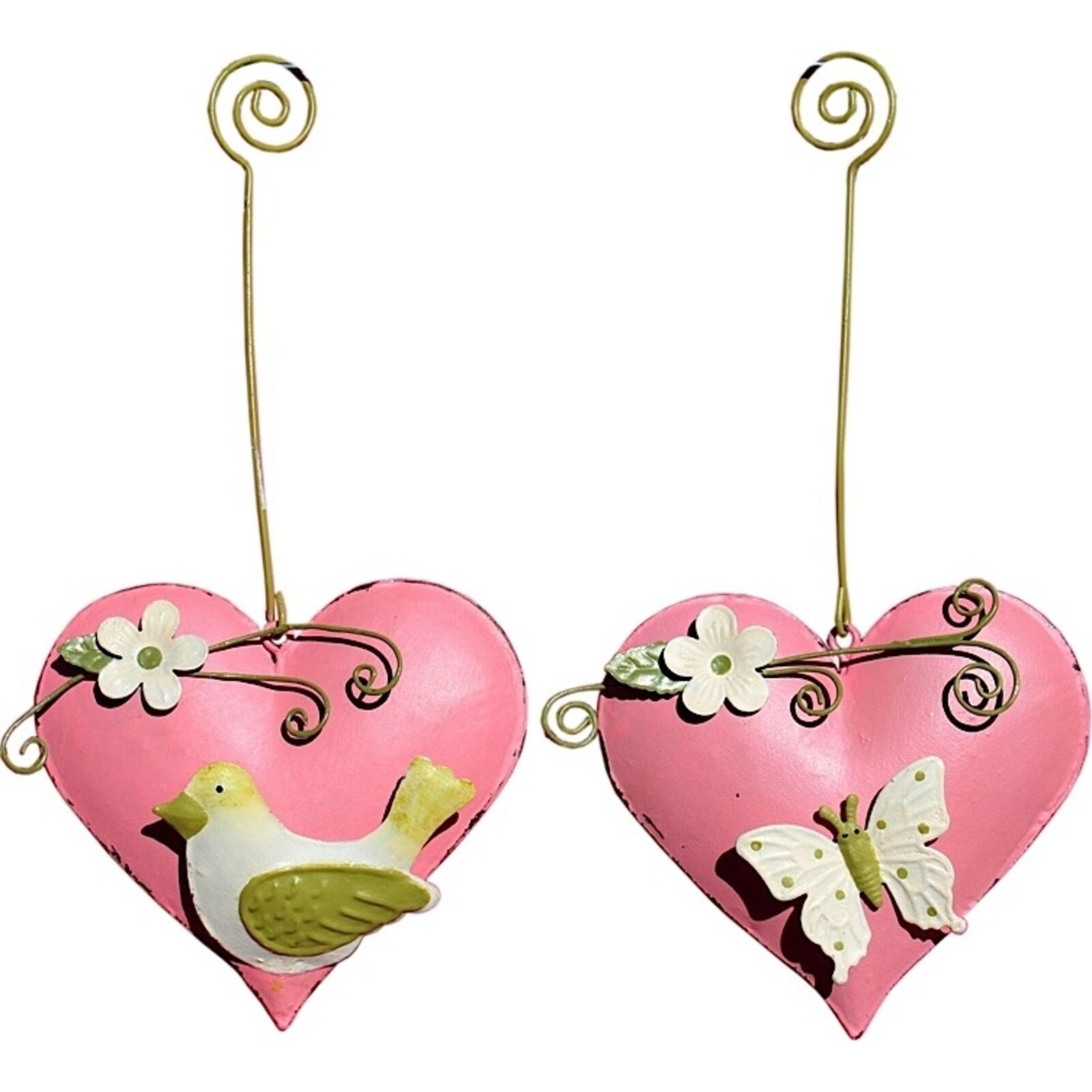 Hanging Heart - Pink Pair