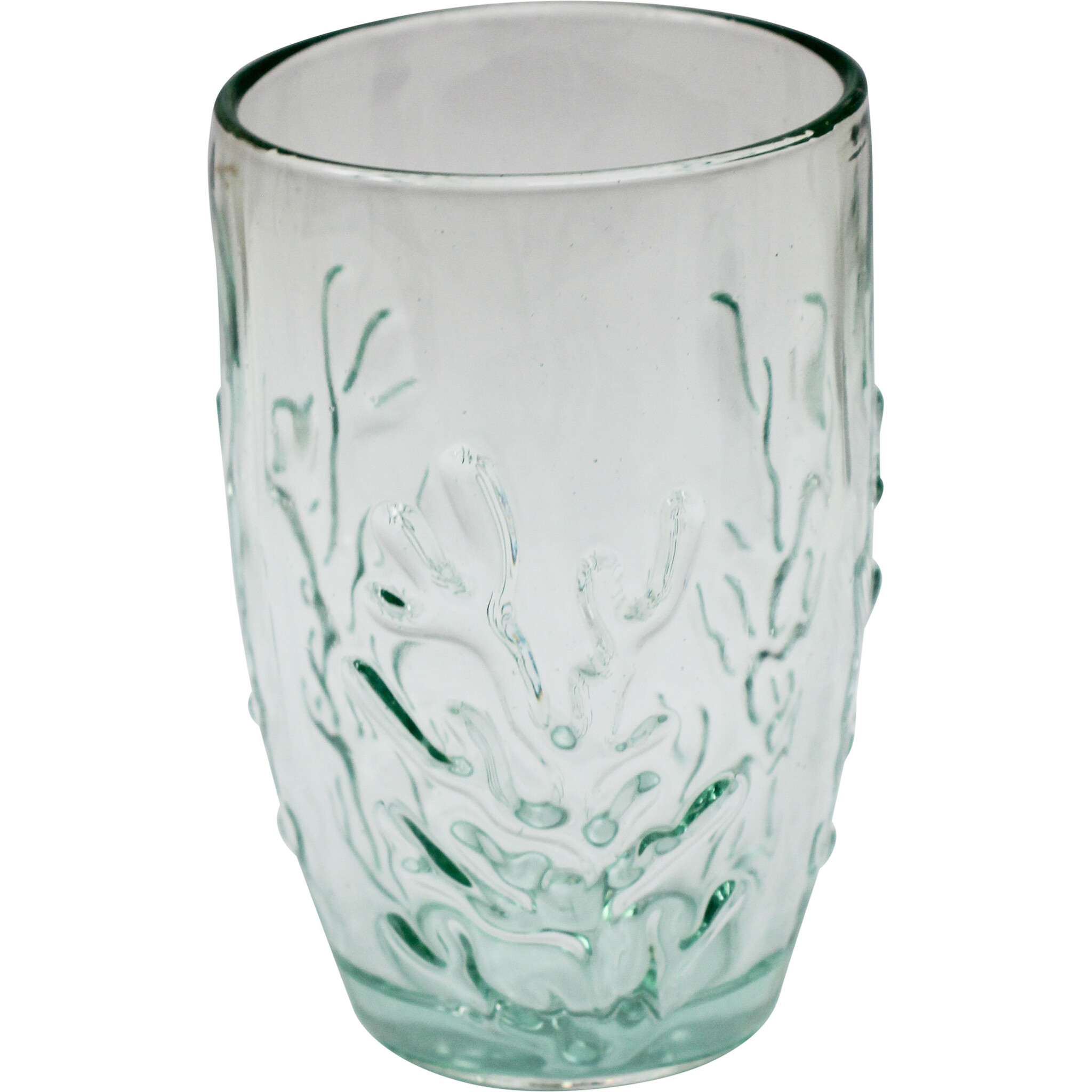 Juice Glass Coral Mint