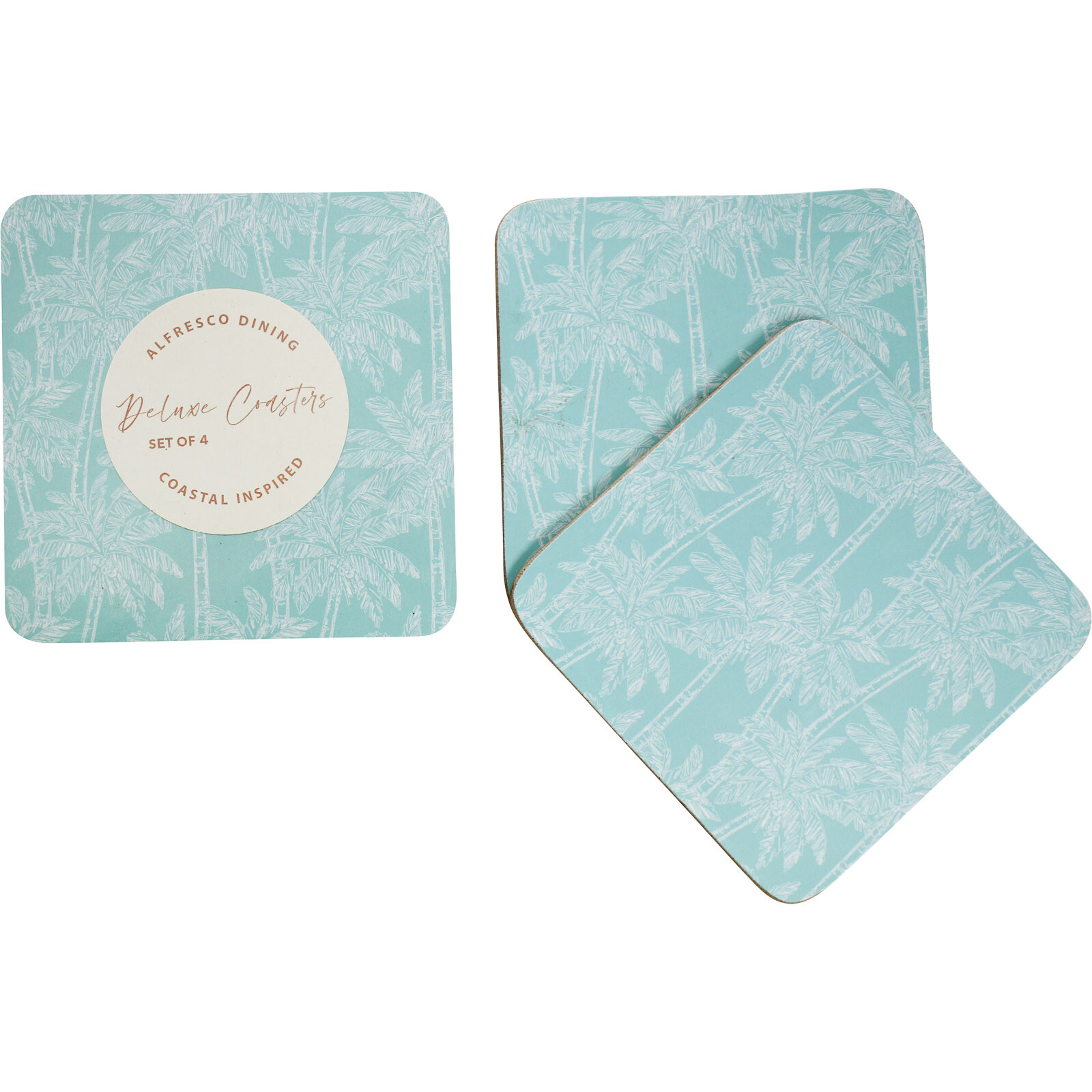 Coaster Aqua Palm S/4