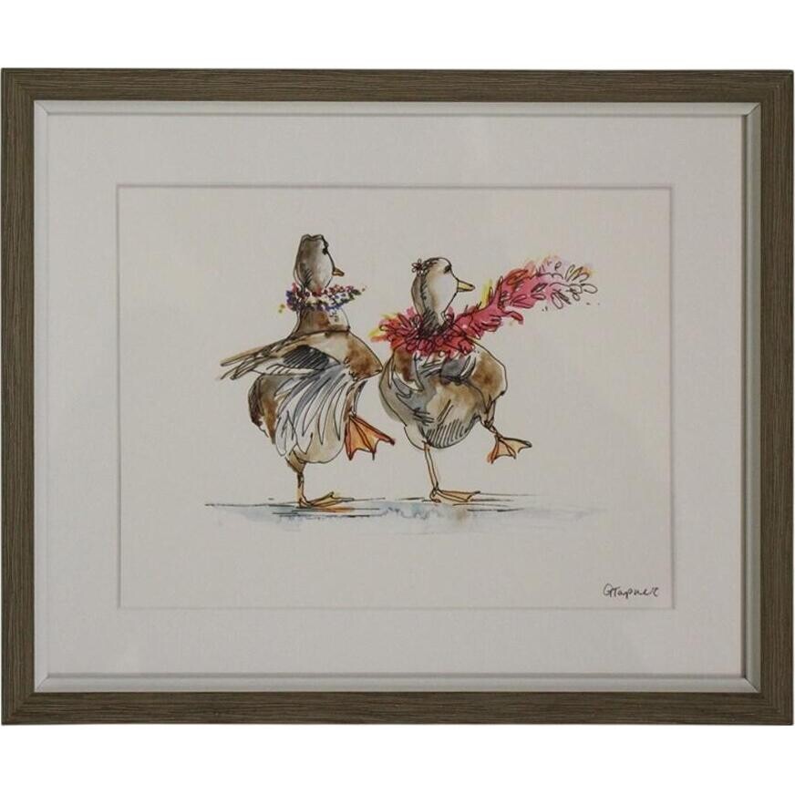 Framed Print Girls Night Out Ducks