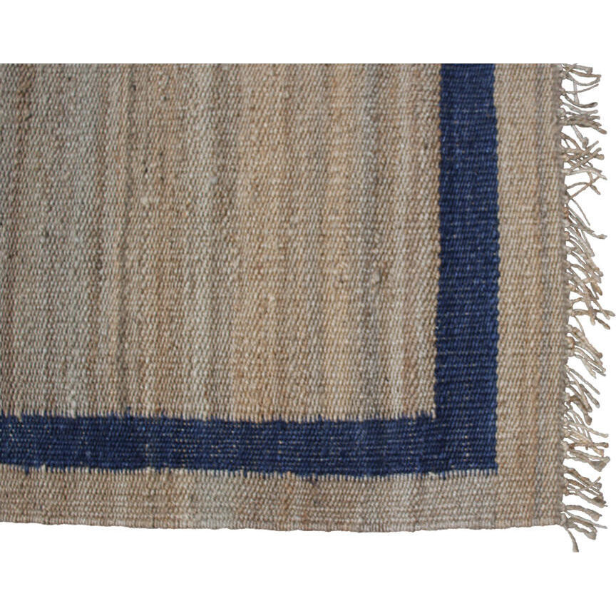 Rug Navy Border Large