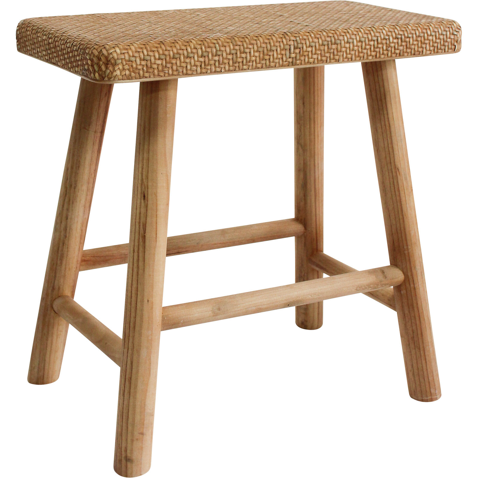 Stool Bench Woven Med Natural