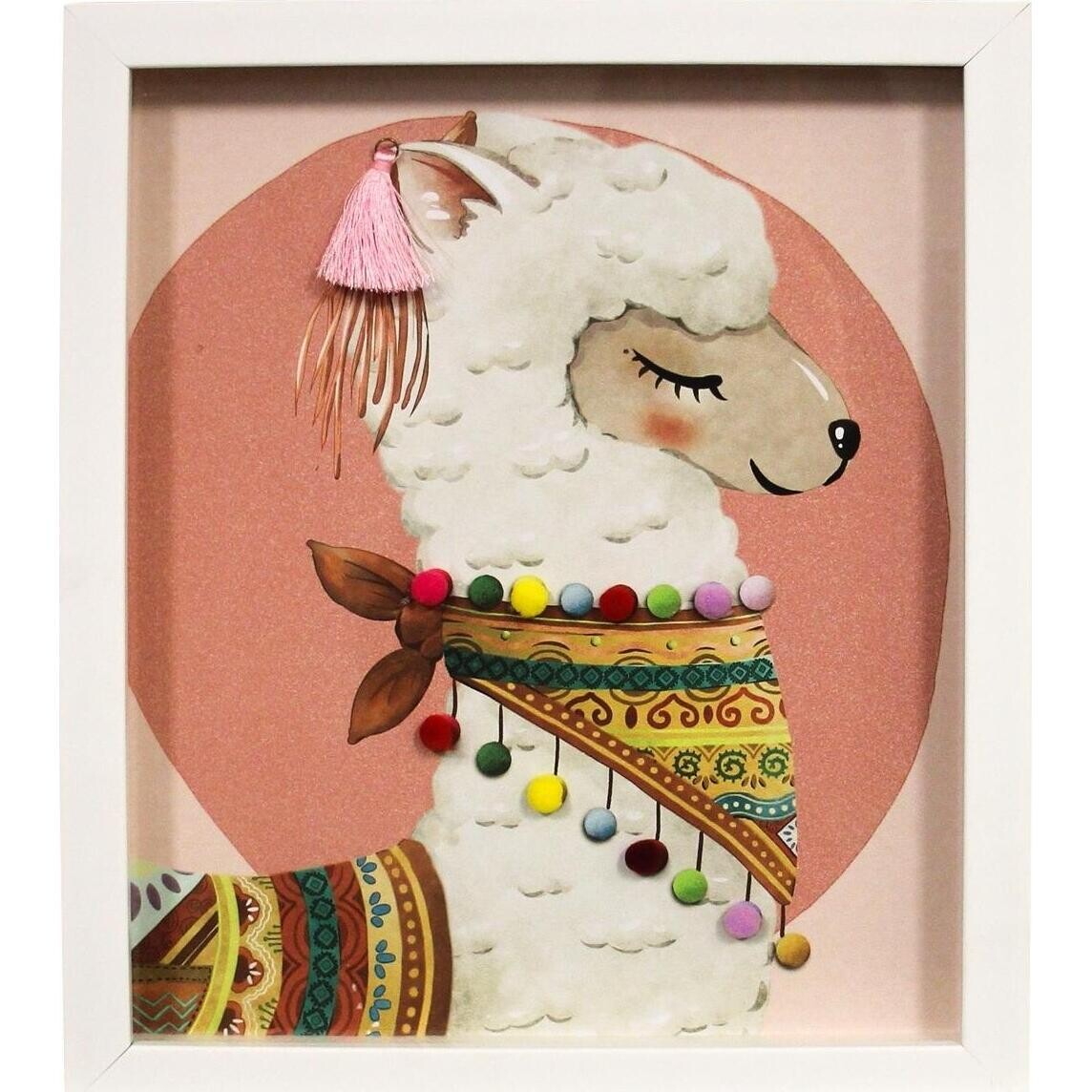 Framed Llama Pink