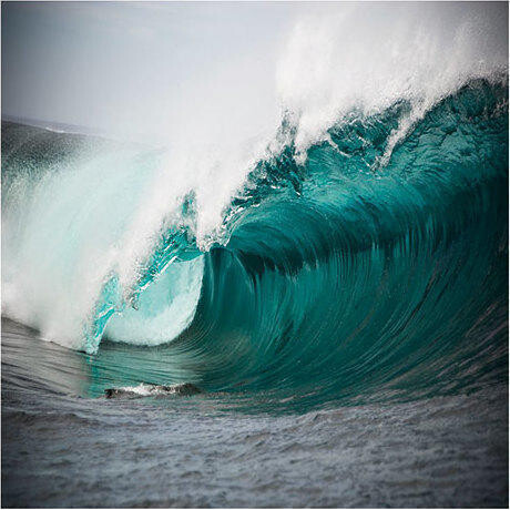 Glass Print Rolling Wave