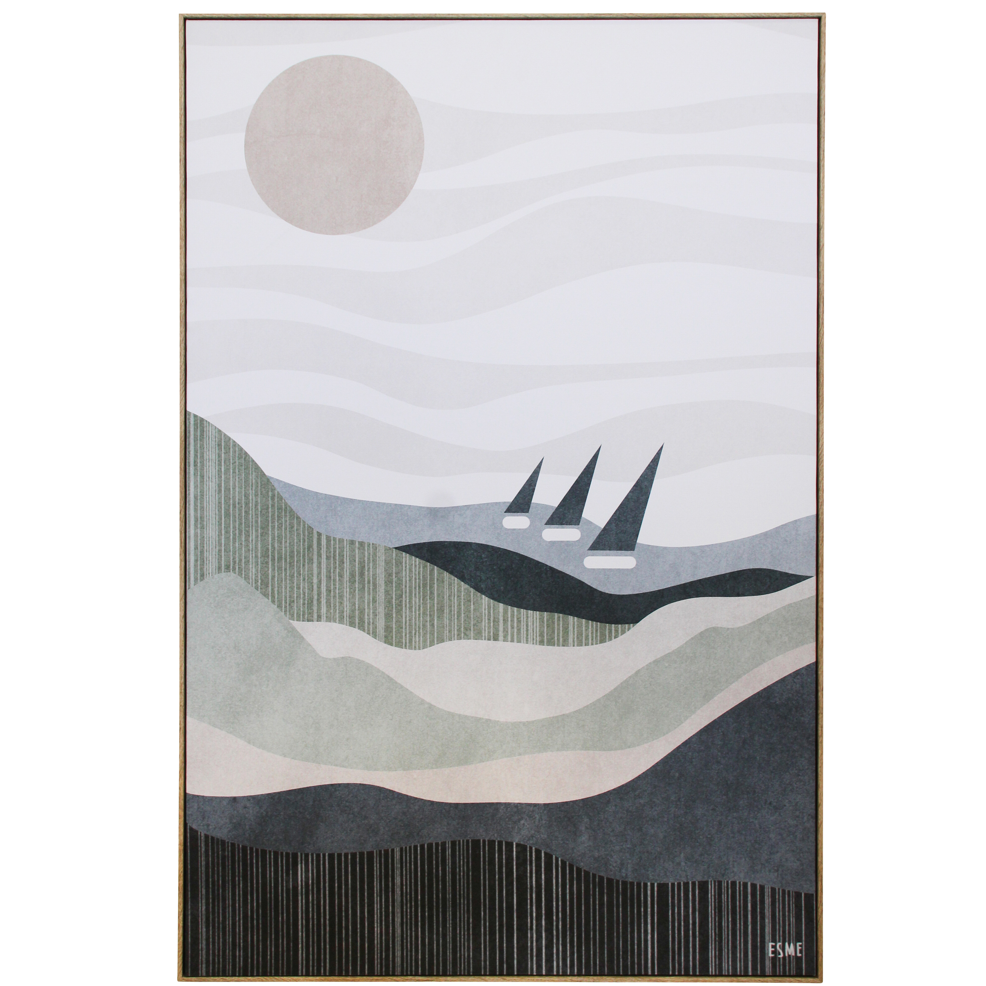 Framed Canvas Trio Sail*