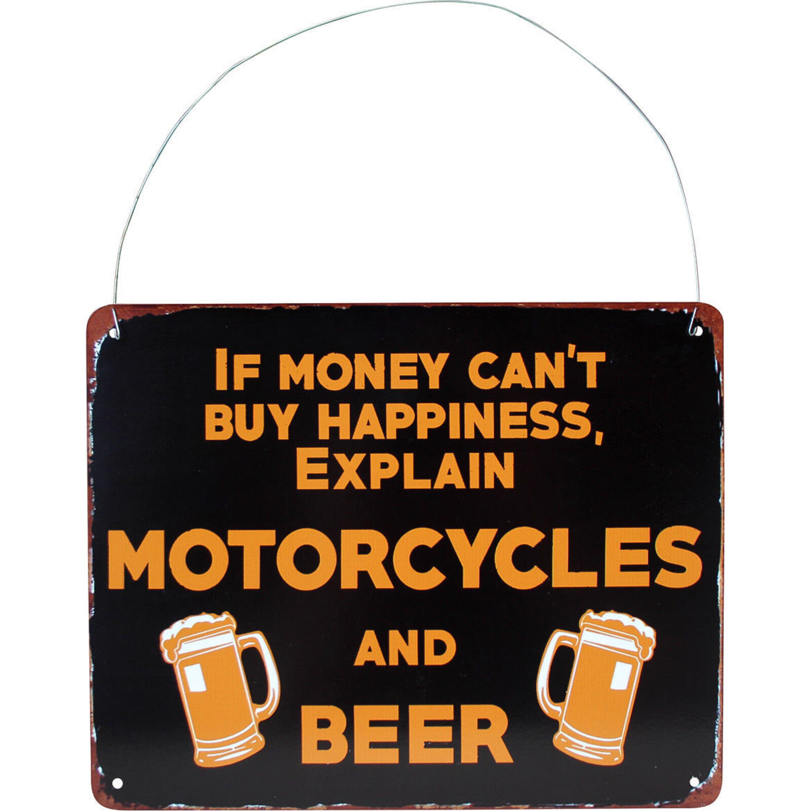 Metal Sign Beer Motorcycles 