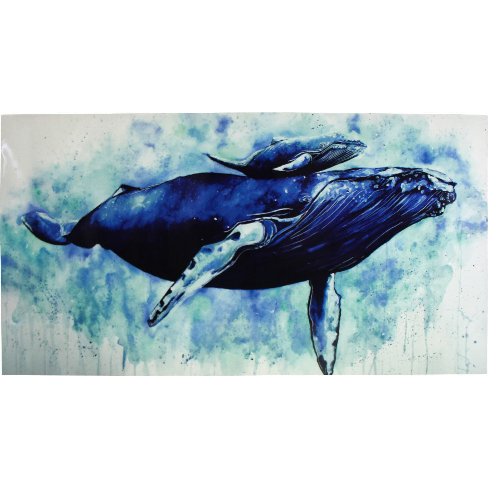 Canvas Mother and Calf Whale