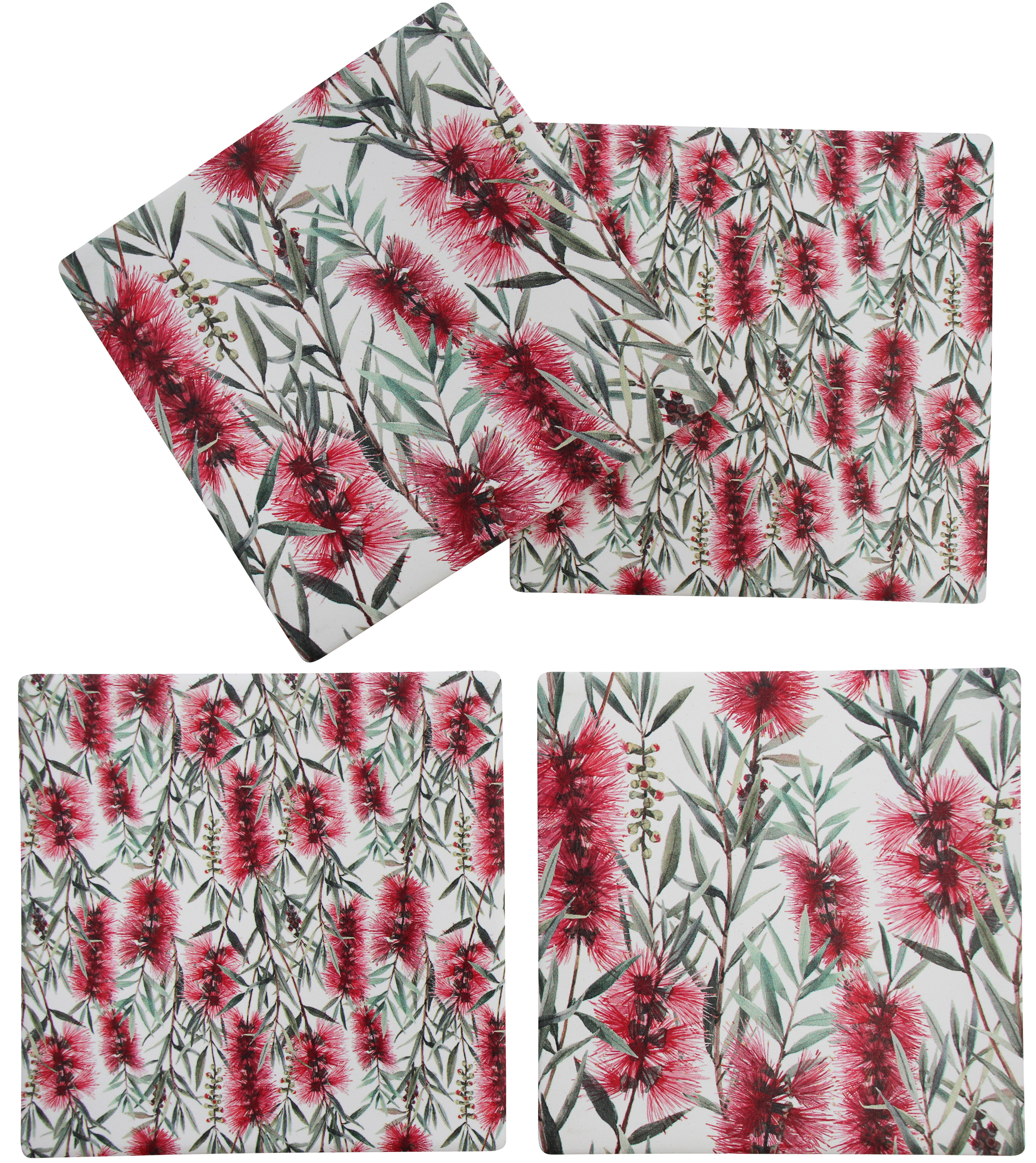 Coasters S/4 Bottlebrush