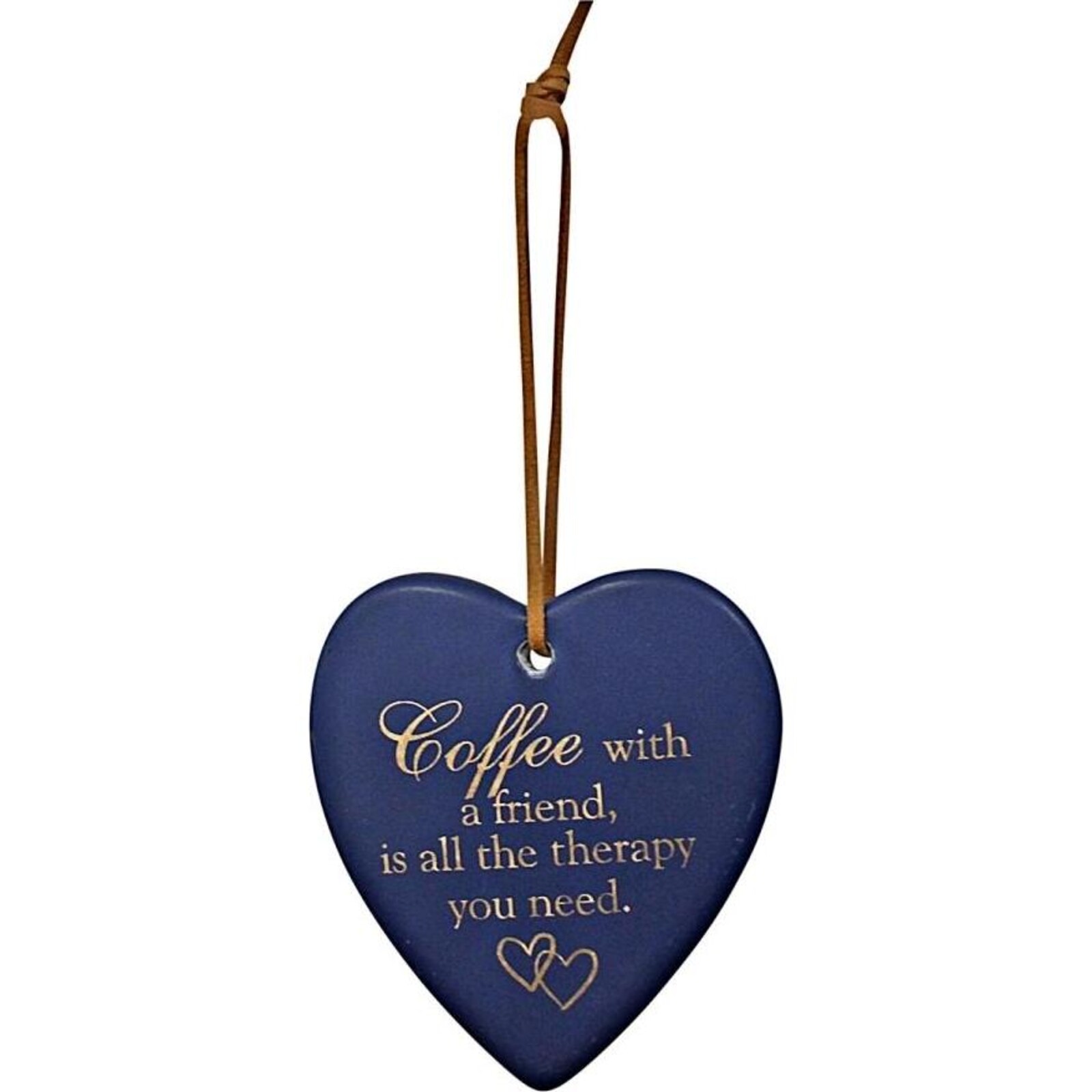 Hanging Heart Navy Coffee