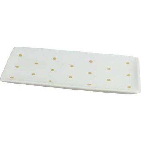 Tray Gold Dot Square