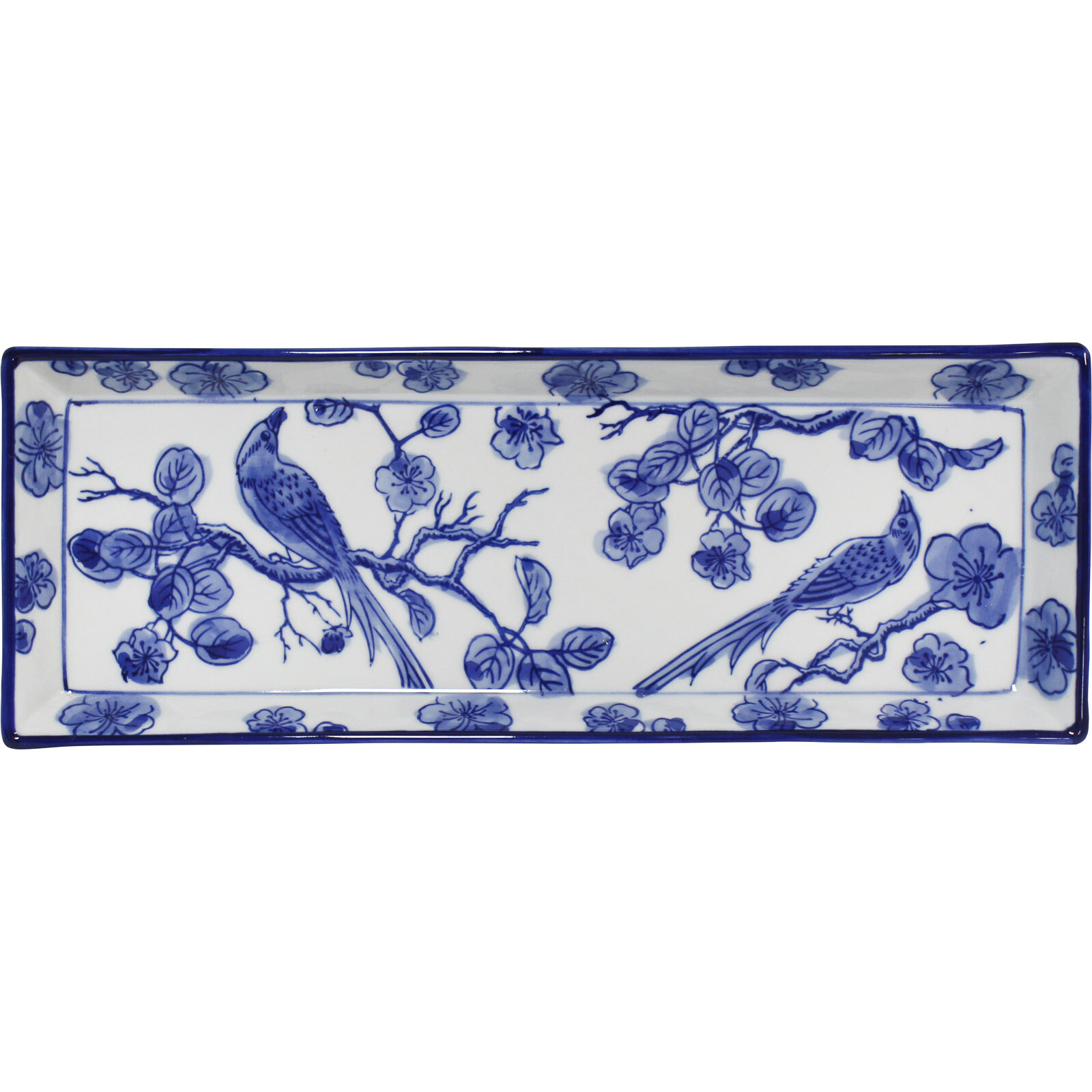 Rectangle Plate Blossom/Bird