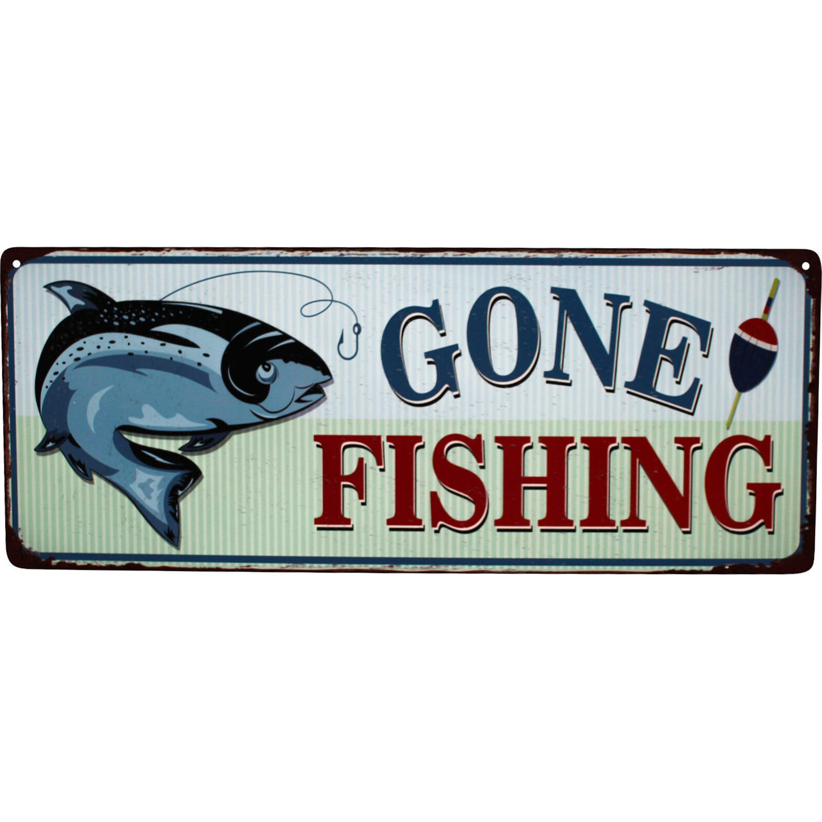Sign Metal Gone Fishing