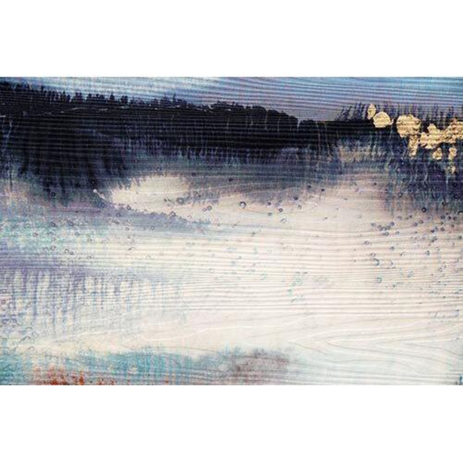 Wood Print Dawn Landscape