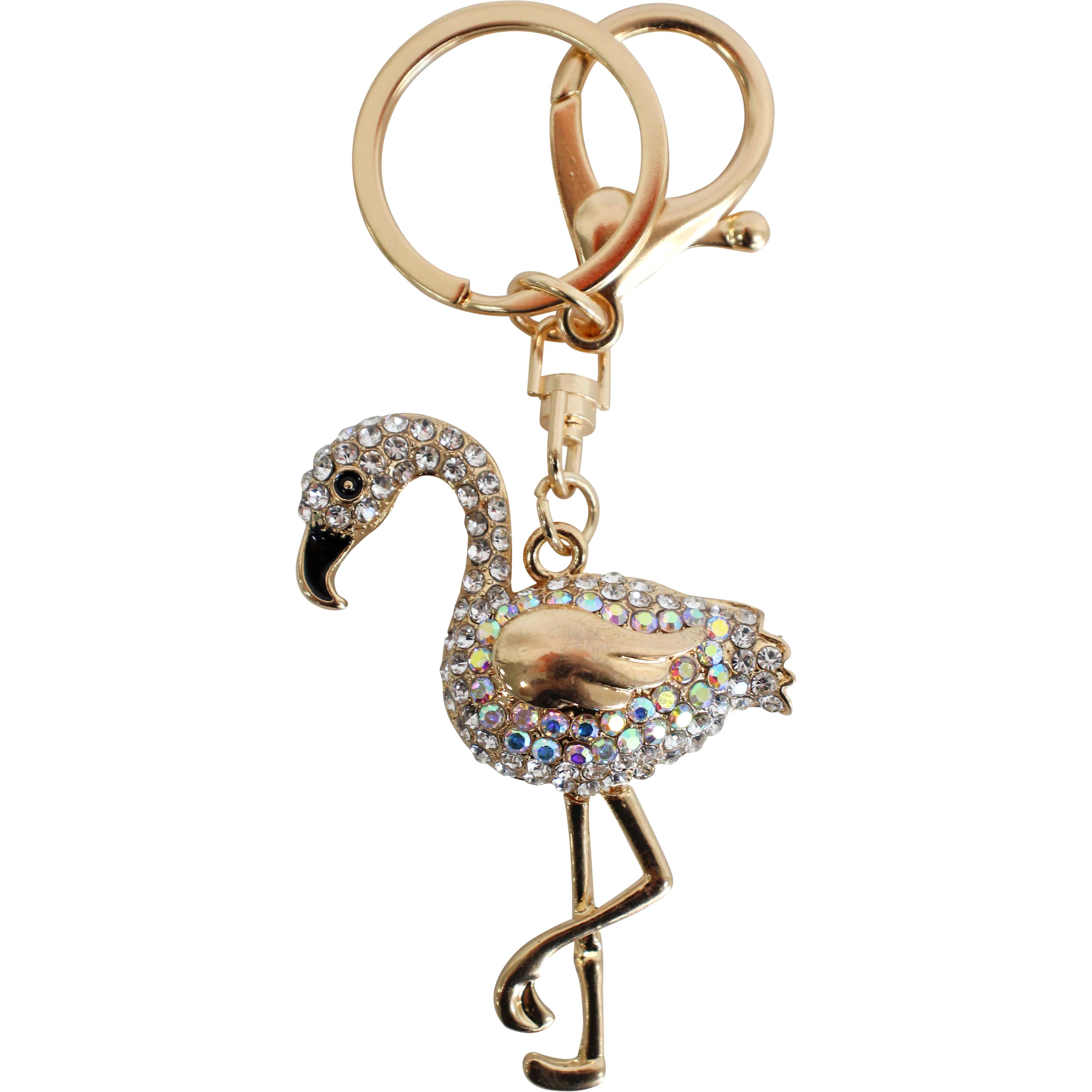 Keyring Flamingo Gold