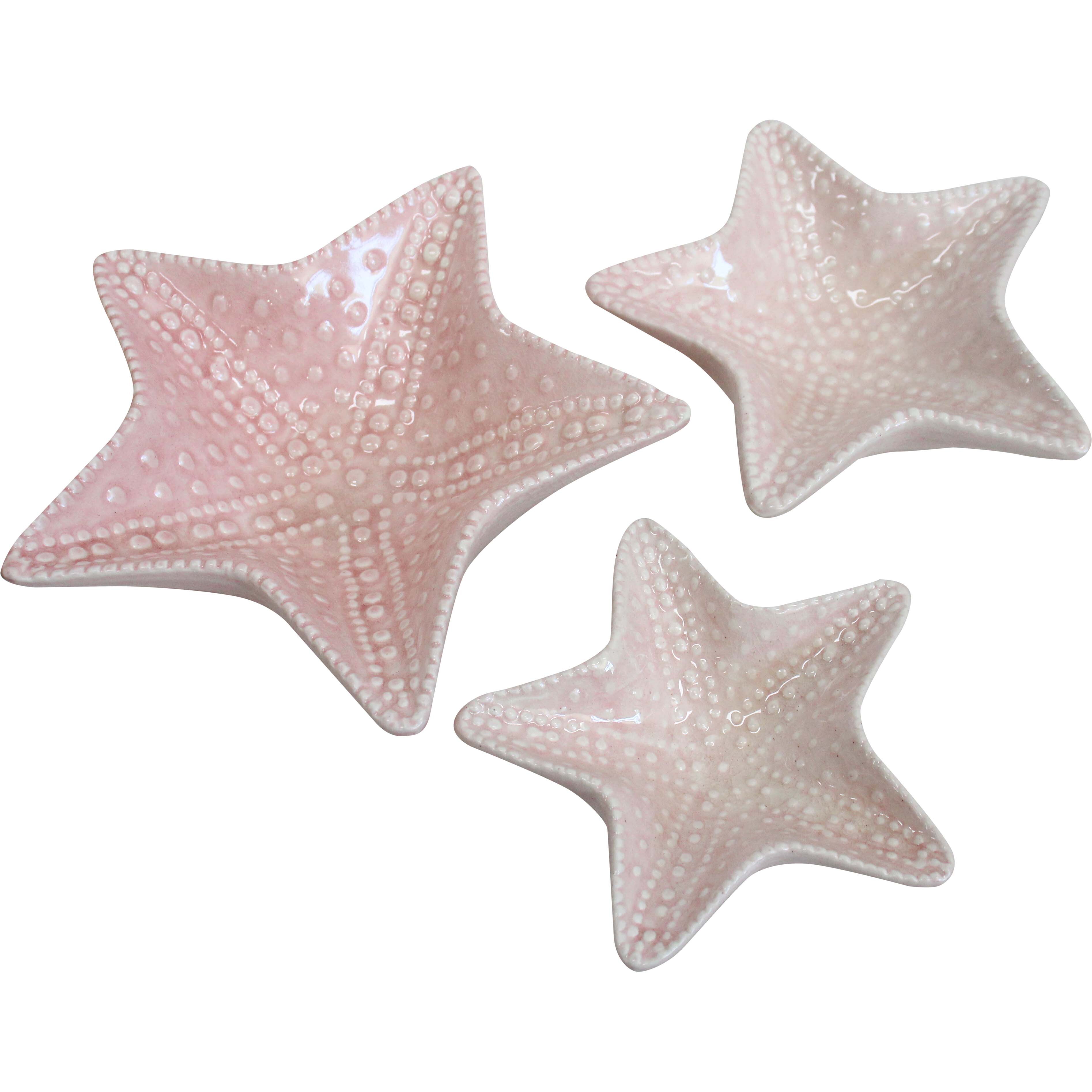 Starfish Plate S/3 Pink