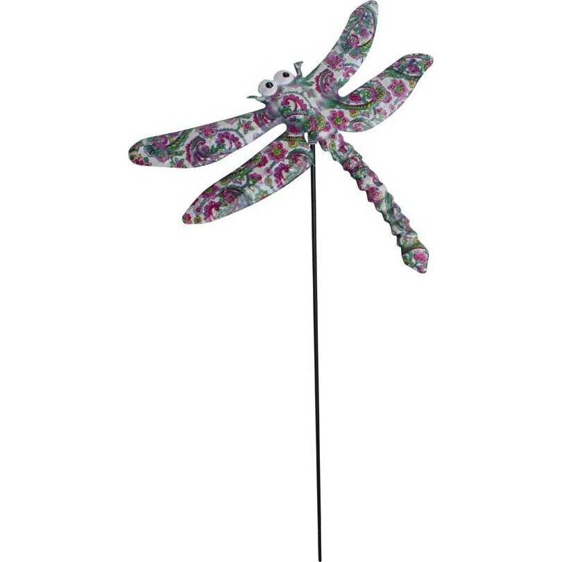 Garden Stake Dragonfly Paisley