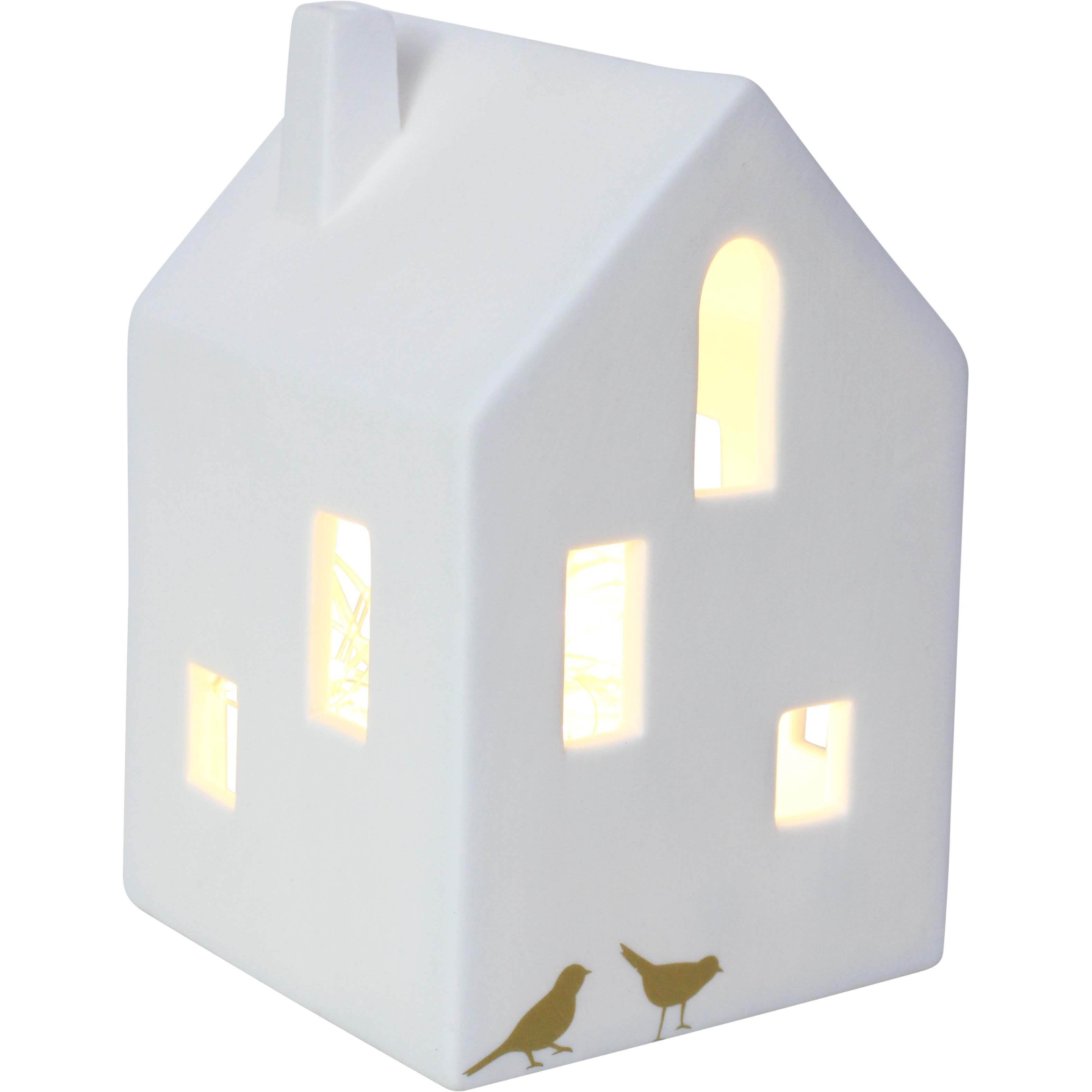 Porcelain Village House Tealight Holder 3D