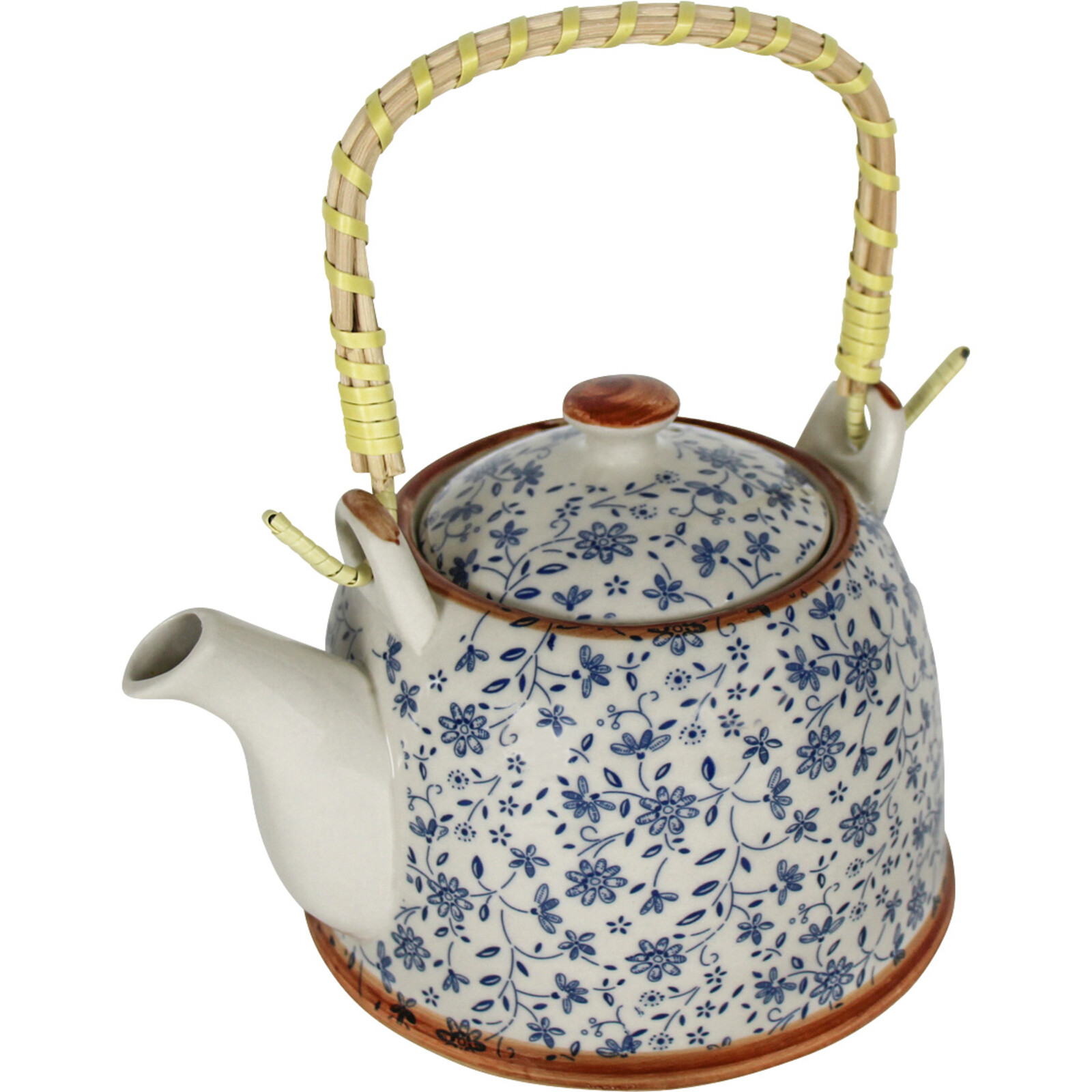 Teapot Floral Blue