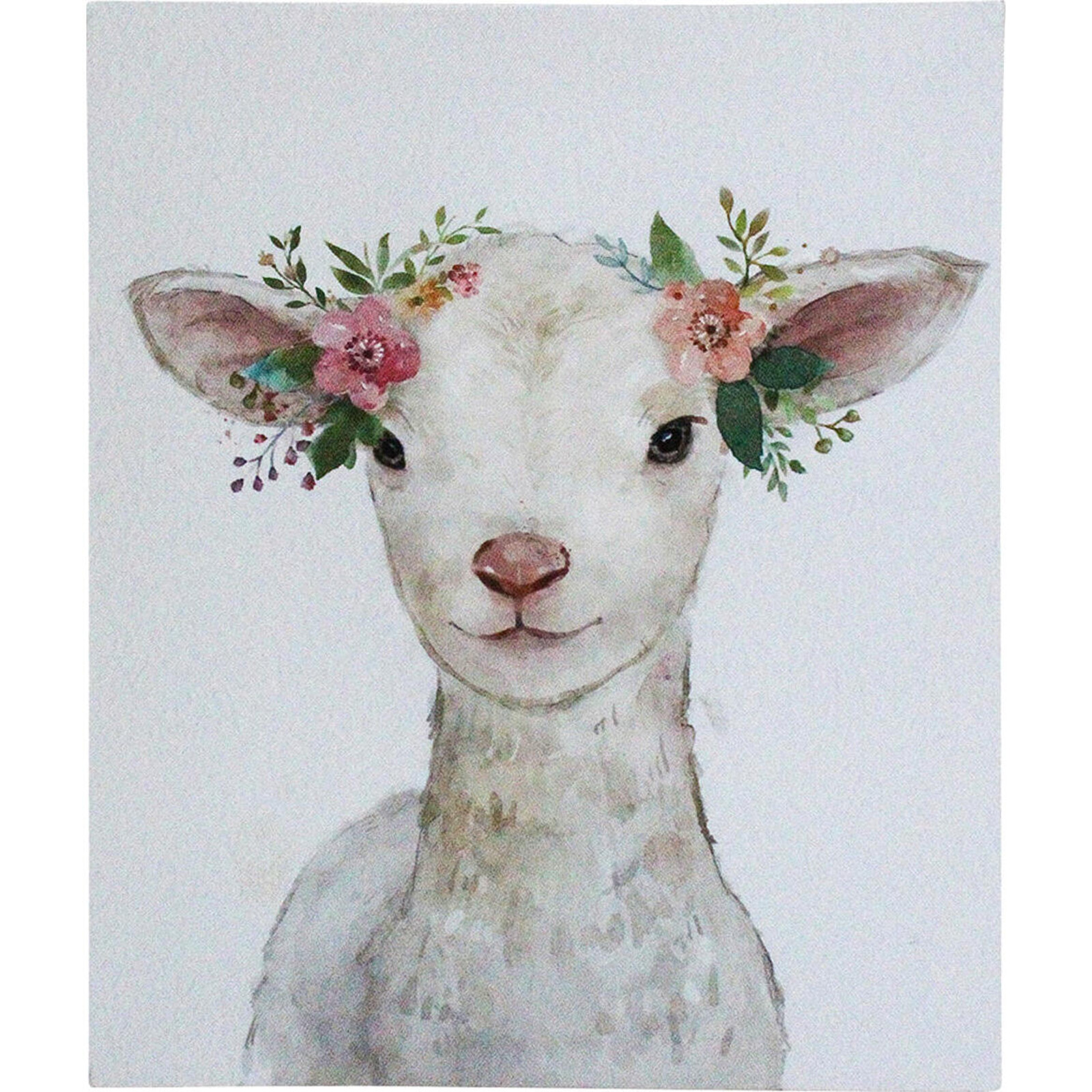 Canvas Mini Lamb Flowers