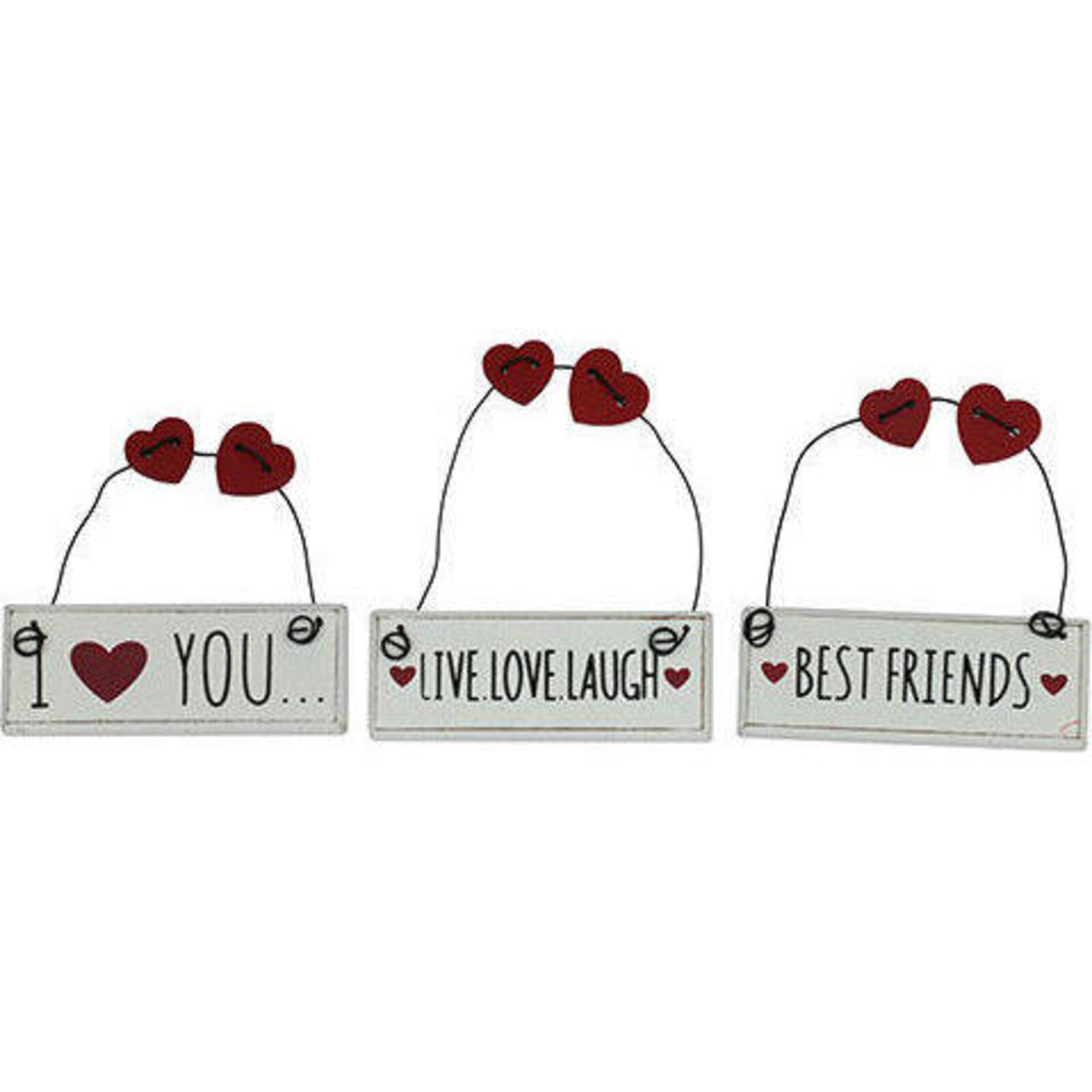 Hanging Signs Heart Sayings