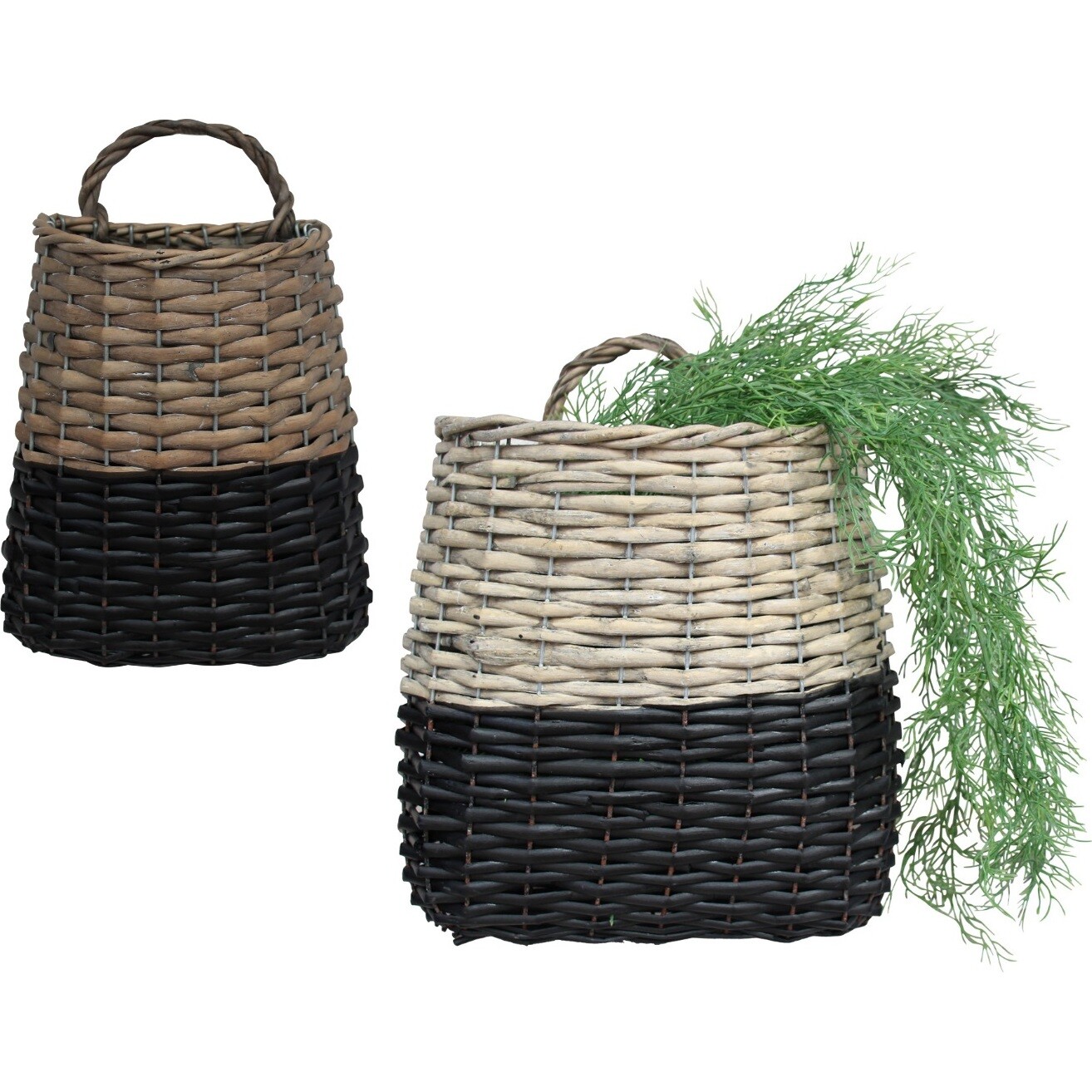 Hanging Basket Black Dip S/2