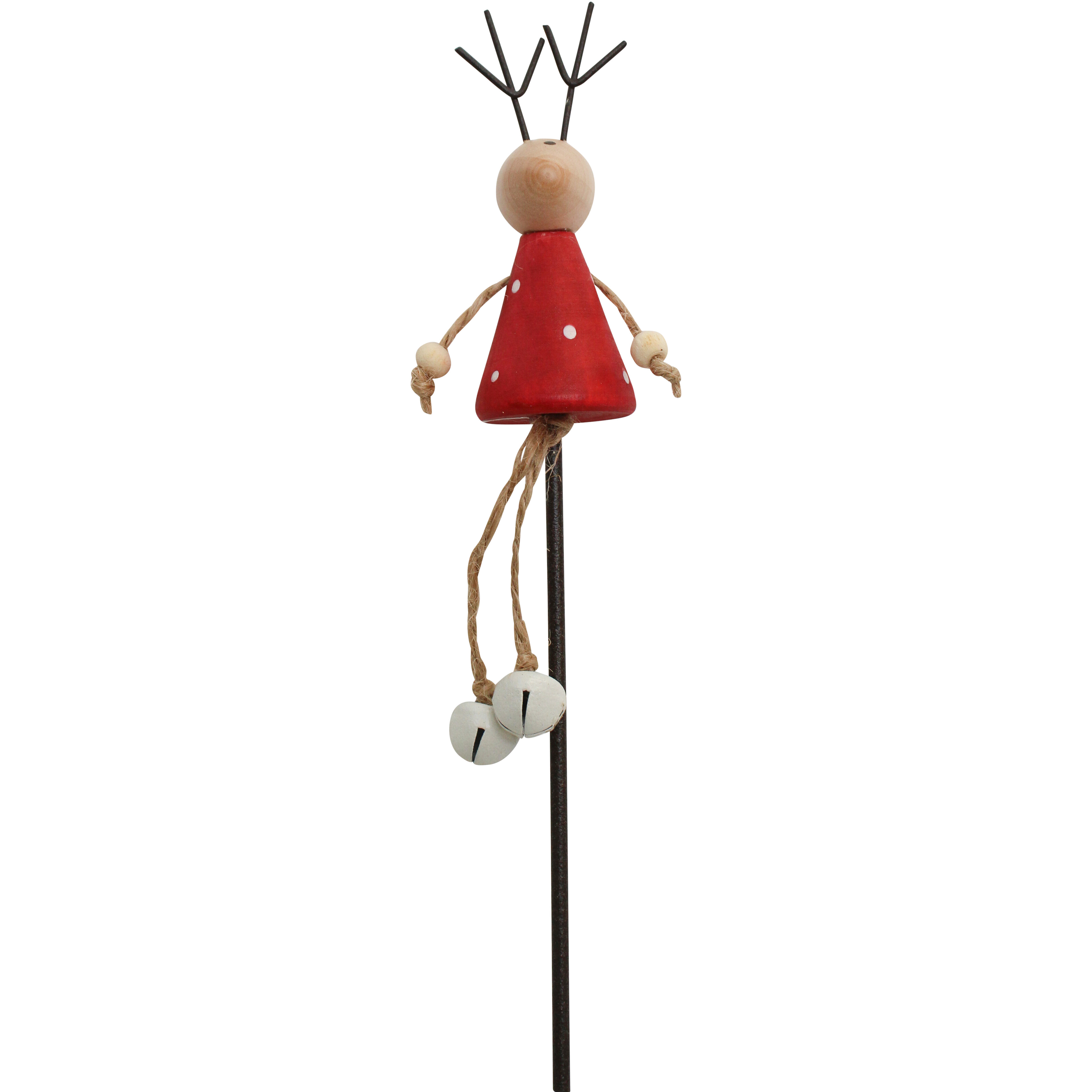 Pot Stake Red Reindeer