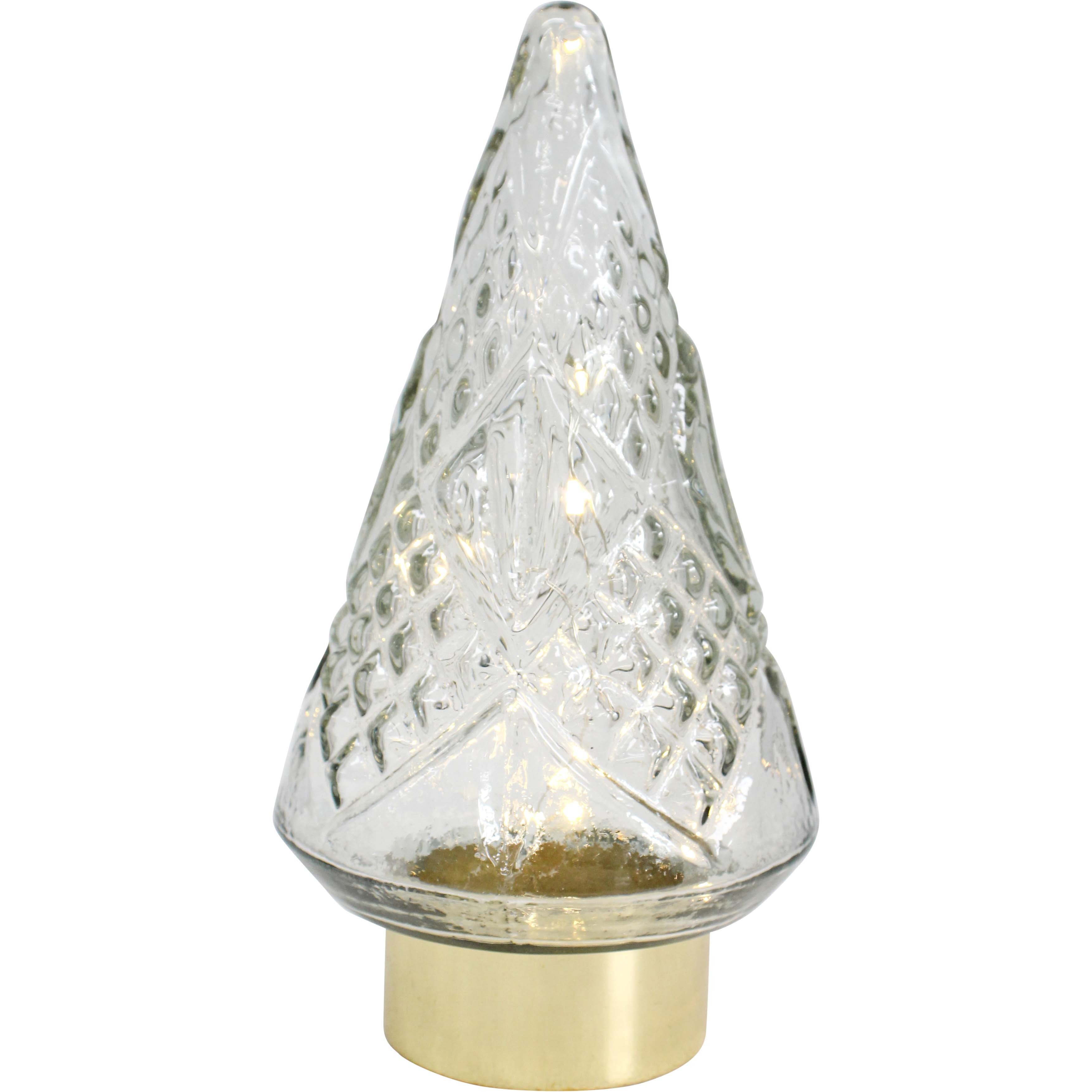 LED Glass Vintage Xmas Tree Med