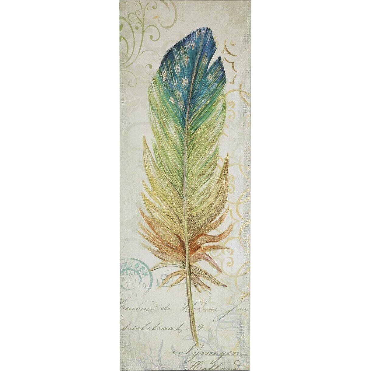 Canvas Print Feather Colour