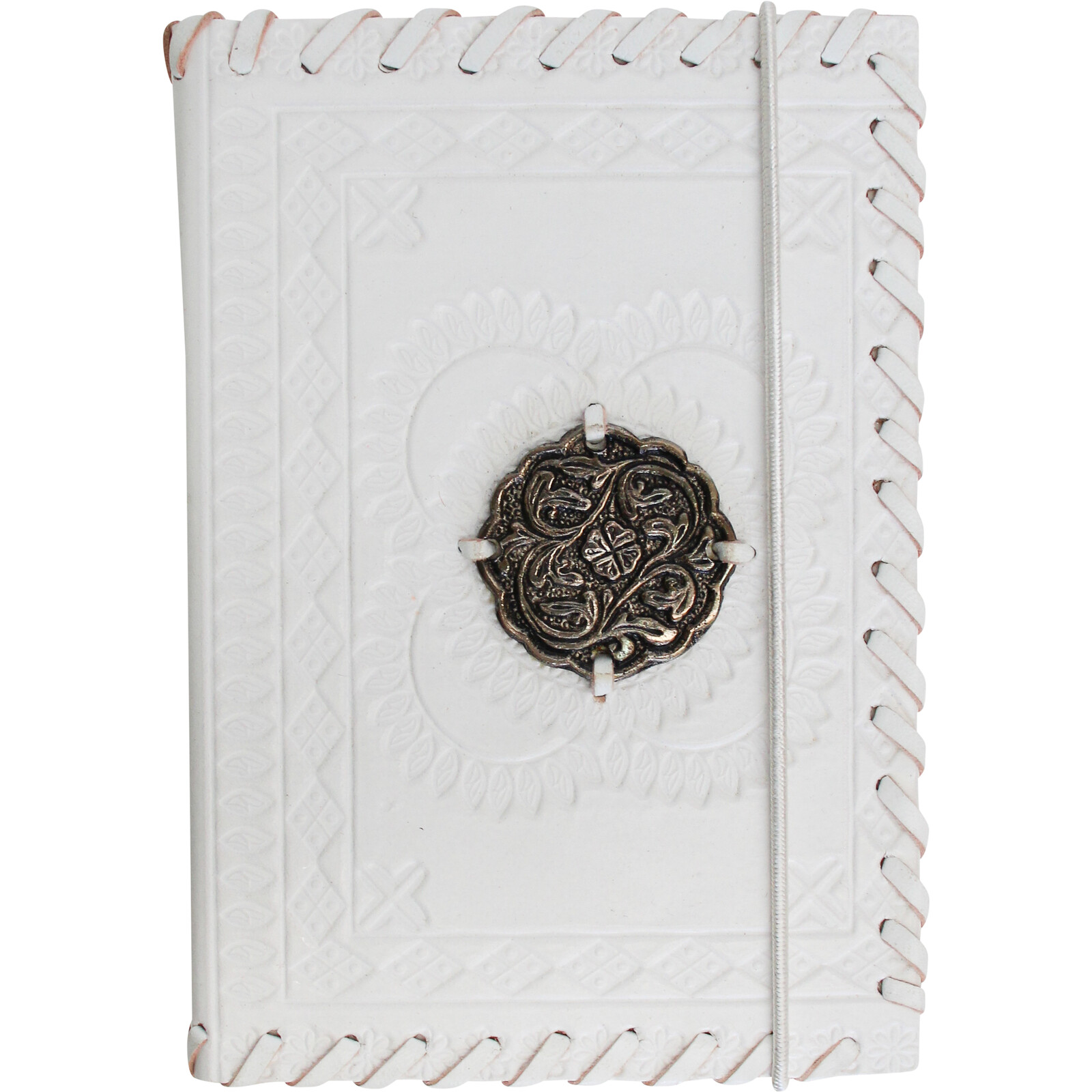 Leather N/Book White Medal