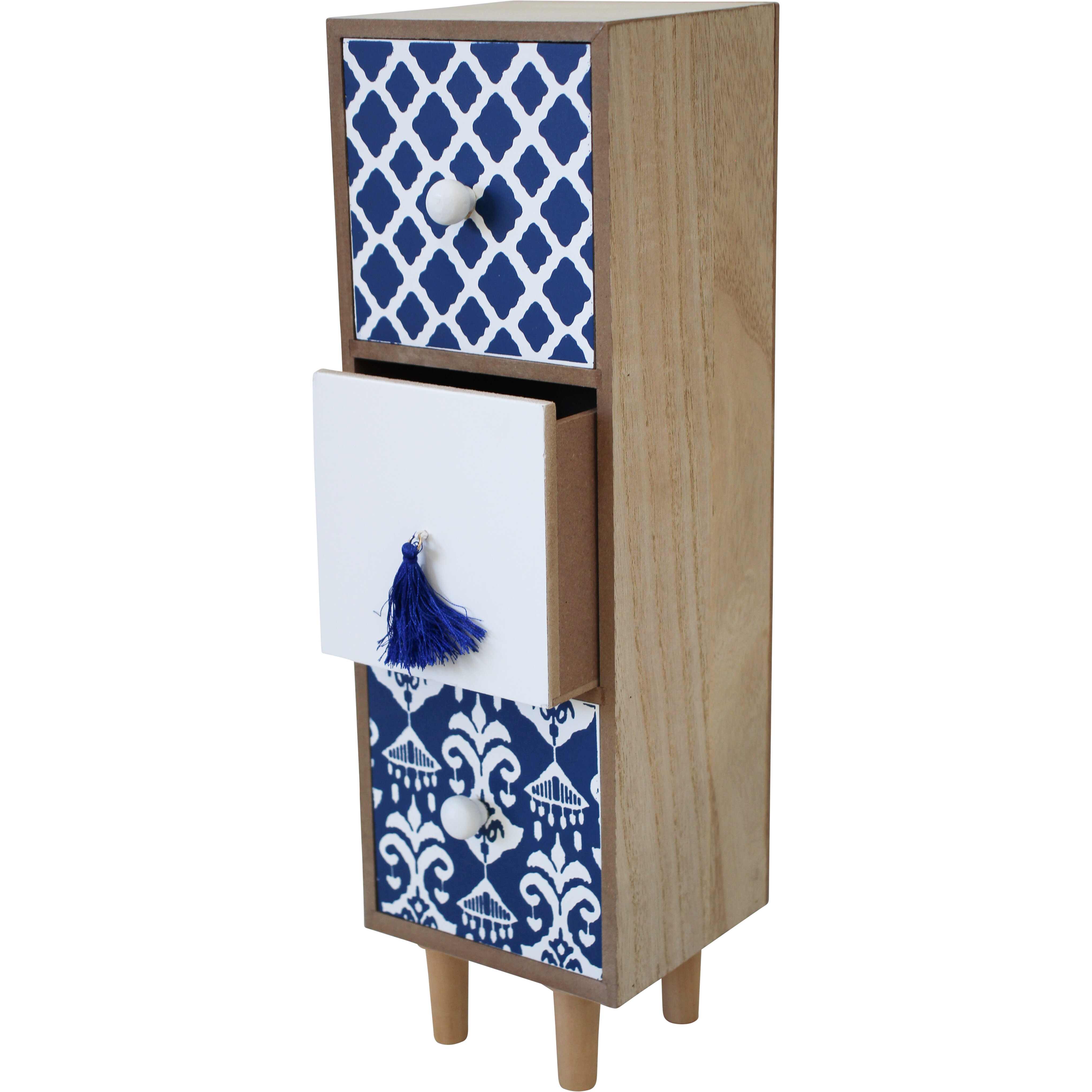 Drawers Blue Pattern Tall